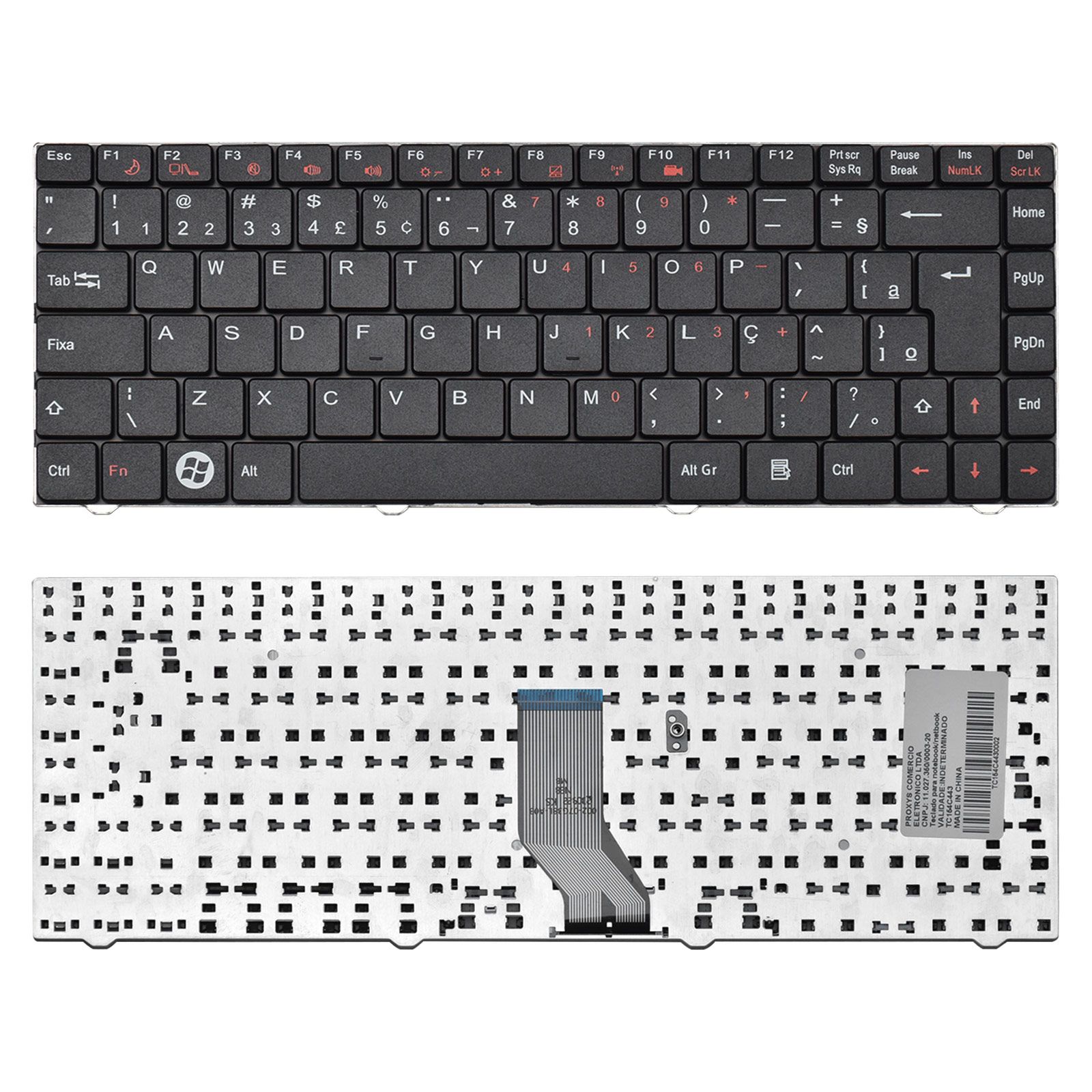 Teclado para Notebook Semp Toshiba Infinity IS-1422, ABNT2 Preto, possui teclas confortáveis e 12 meses de garantia.