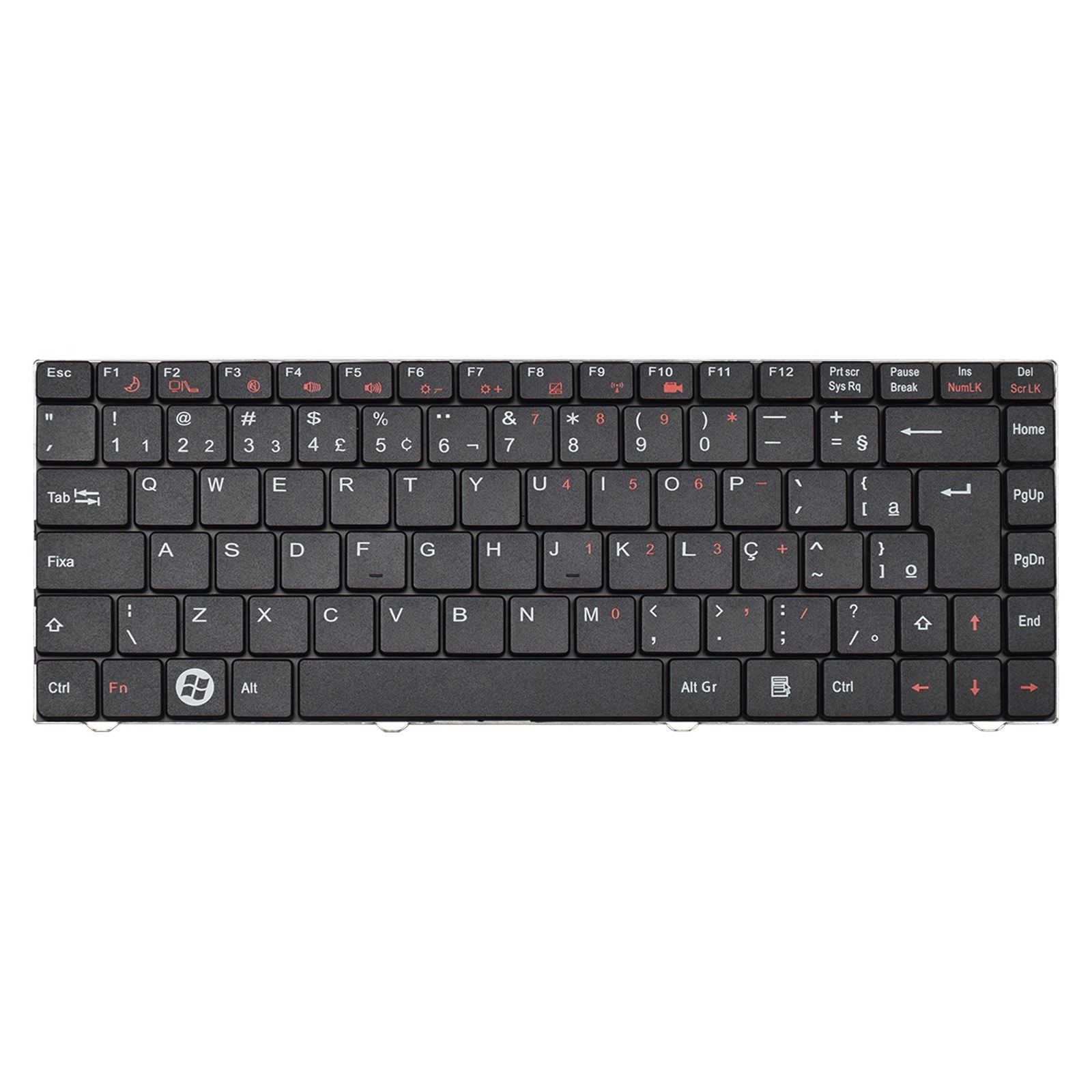 Teclado para Notebook Semp Toshiba Infinity 1422, ABNT2 Preto, possui teclas confortáveis e 12 meses de garantia.