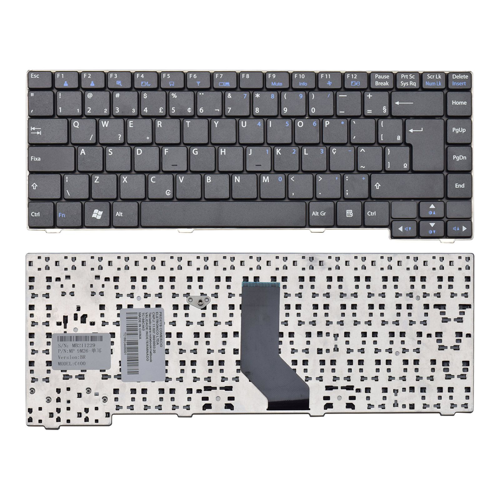 Teclado para Notebook Lg Part Number MP-09M26PA-9201, ABNT2 - Enter Grande Preto, possui teclas confortáveis e 12 meses de garantia.
