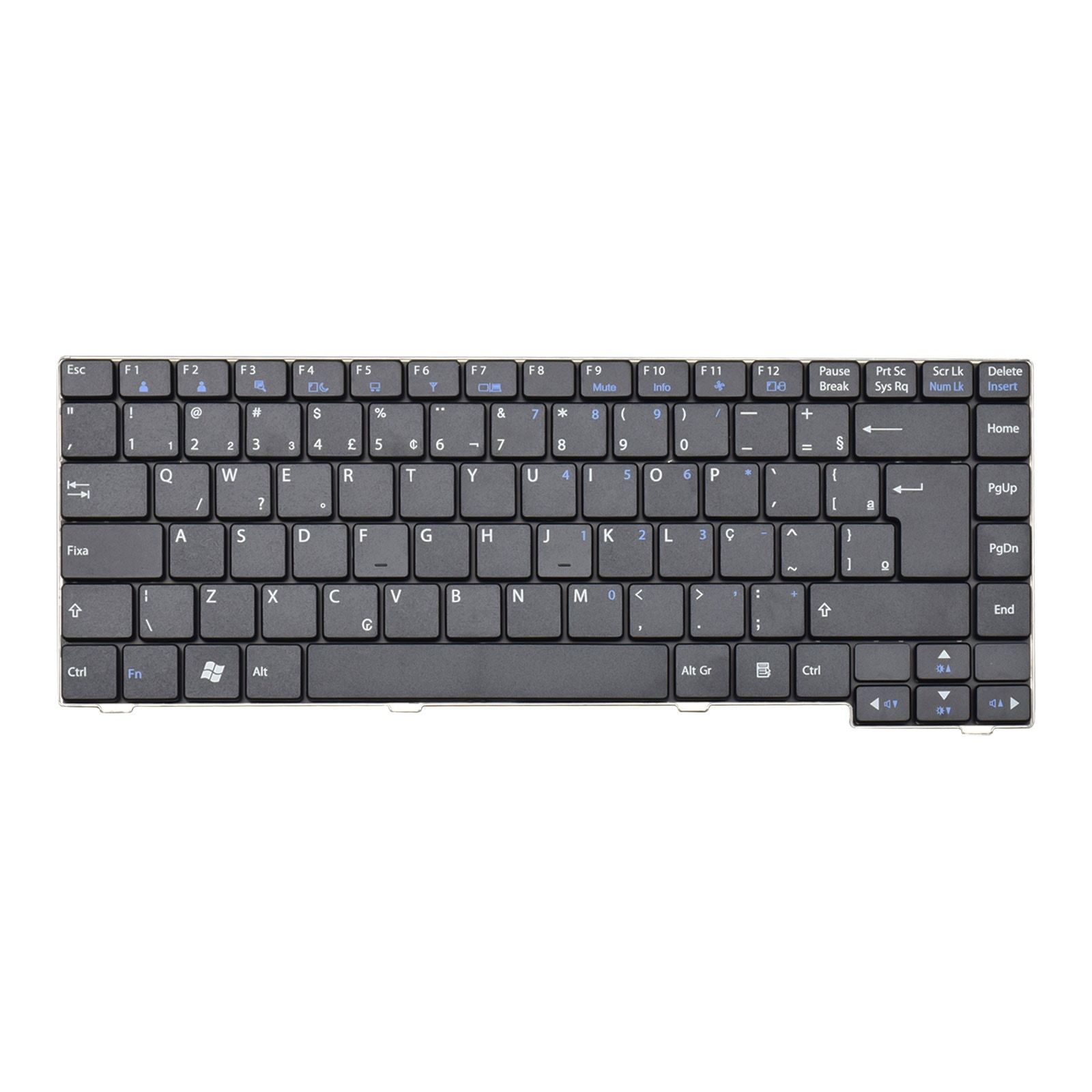 Teclado para Notebook Lg A410-G.BE45P1, ABNT2 - Enter Grande Preto, possui teclas confortáveis e 12 meses de garantia.