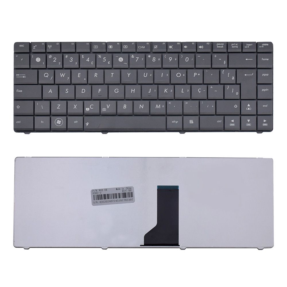 Teclado para Notebook Asus X Series X45U Sem Moldura ABNT2 Preto