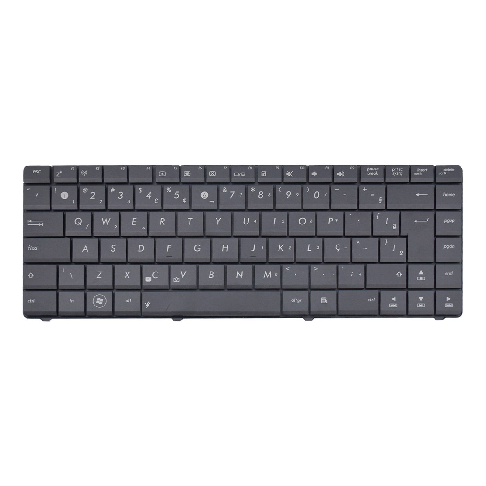 Teclado para Notebook Asus A Series com padrão ABNT2 Preto possui teclas confortáveis com Ç e 12 meses de garantia