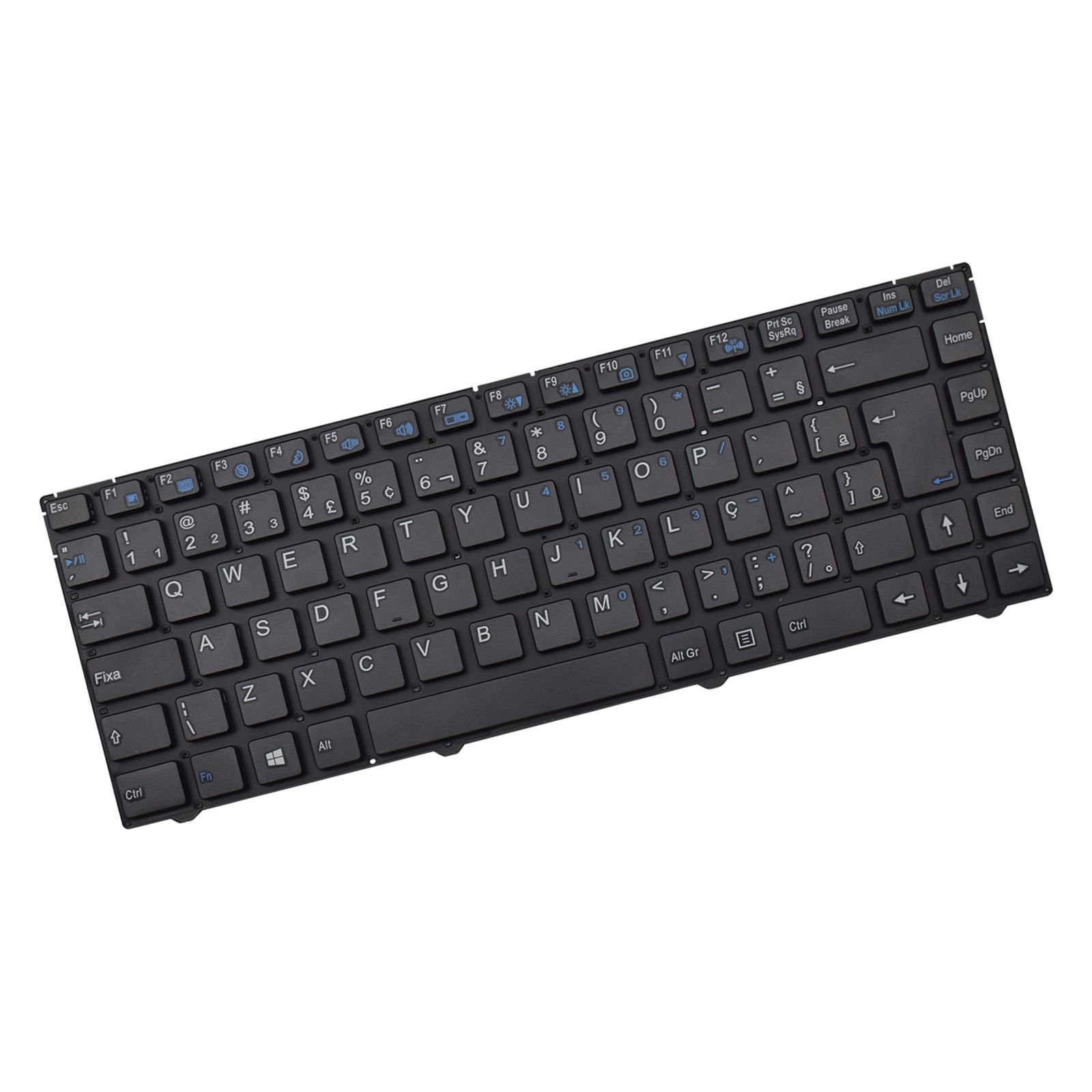 Teclado para Notebook Itautec Infoway W7550, ABNT2 - F12 WI-FI Preto, possui teclas confortáveis e 12 meses de garantia.