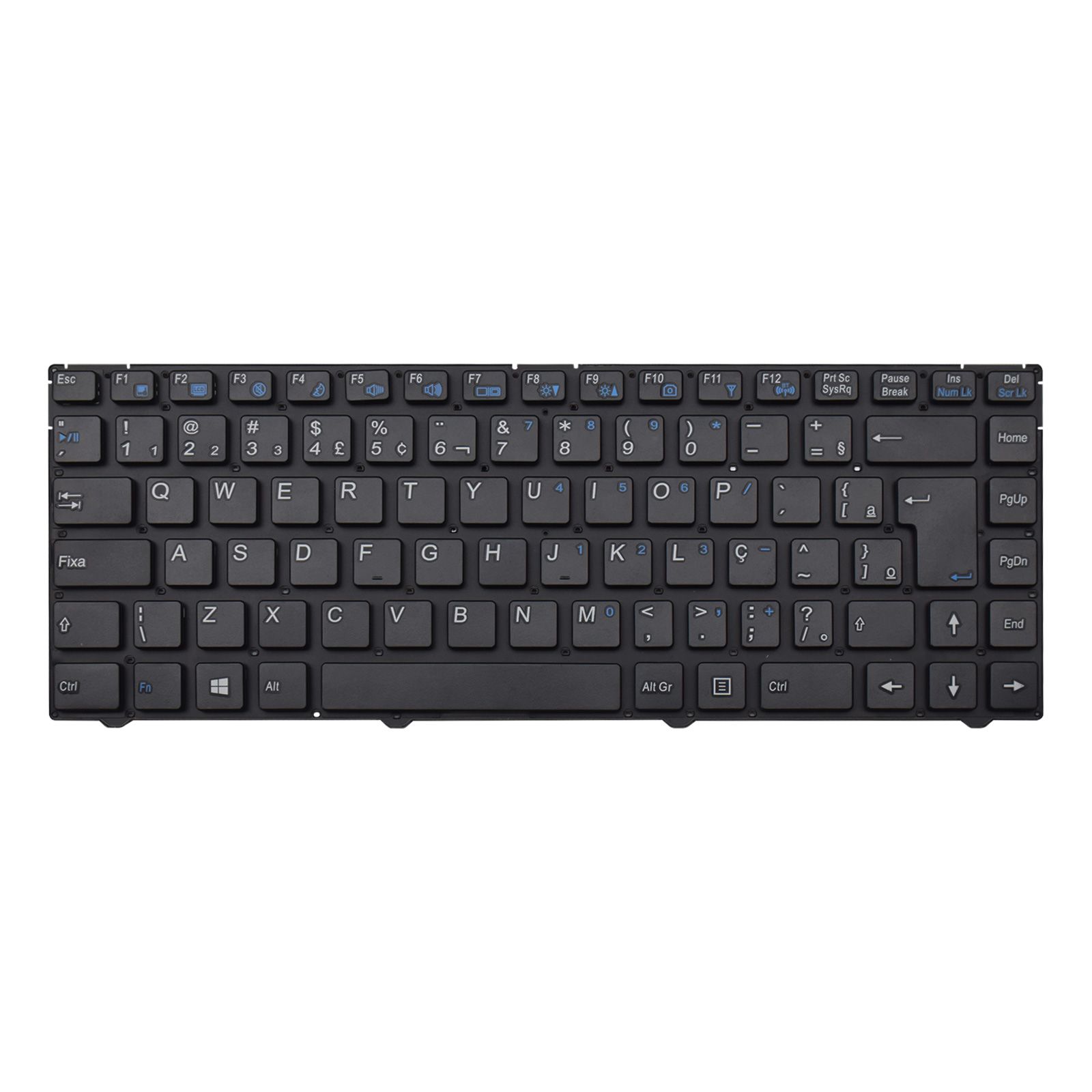 Teclado para Notebook Itautec Part Number 6-80-W2440-330-1, ABNT2 - F12 WI-FI Preto, possui teclas confortáveis e 12 meses de garantia.