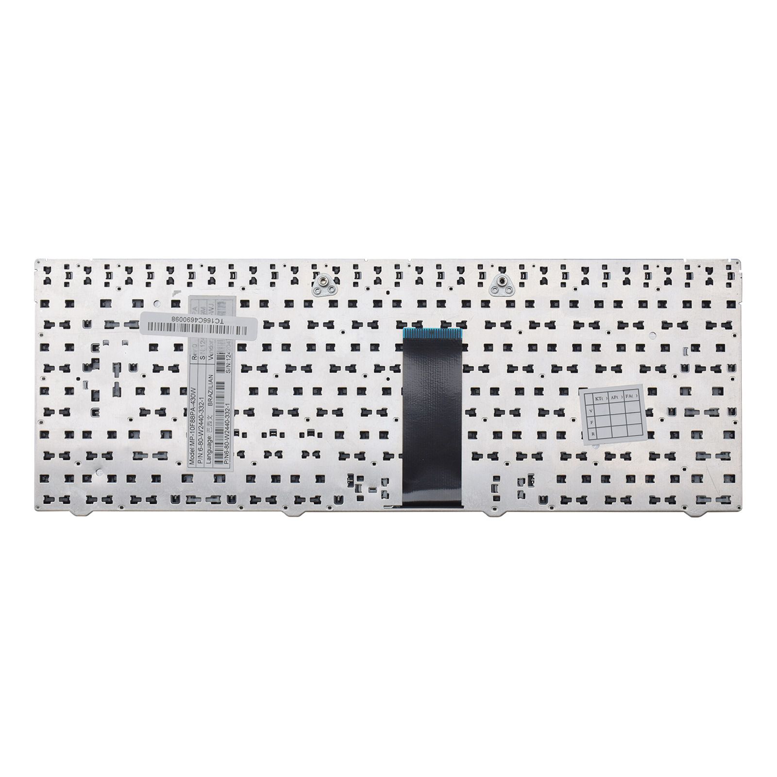Teclado para Notebook Itautec Part Number 6-80-W2440-332-1, ABNT2 - F12 WI-FI Preto, possui teclas confortáveis e 12 meses de garantia.