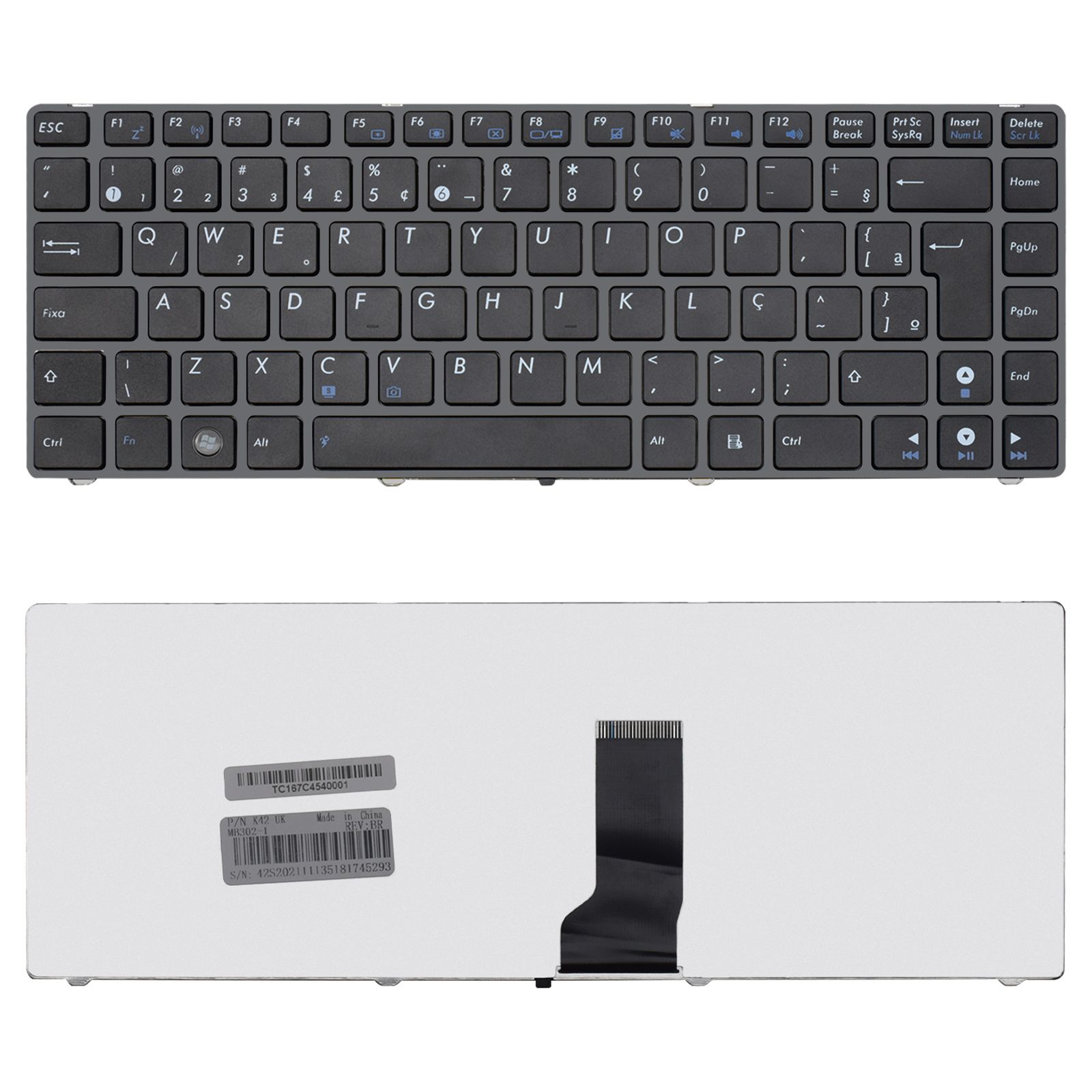 Teclado para Notebook Asus X Series X45U Com Moldura ABNT2 Preto