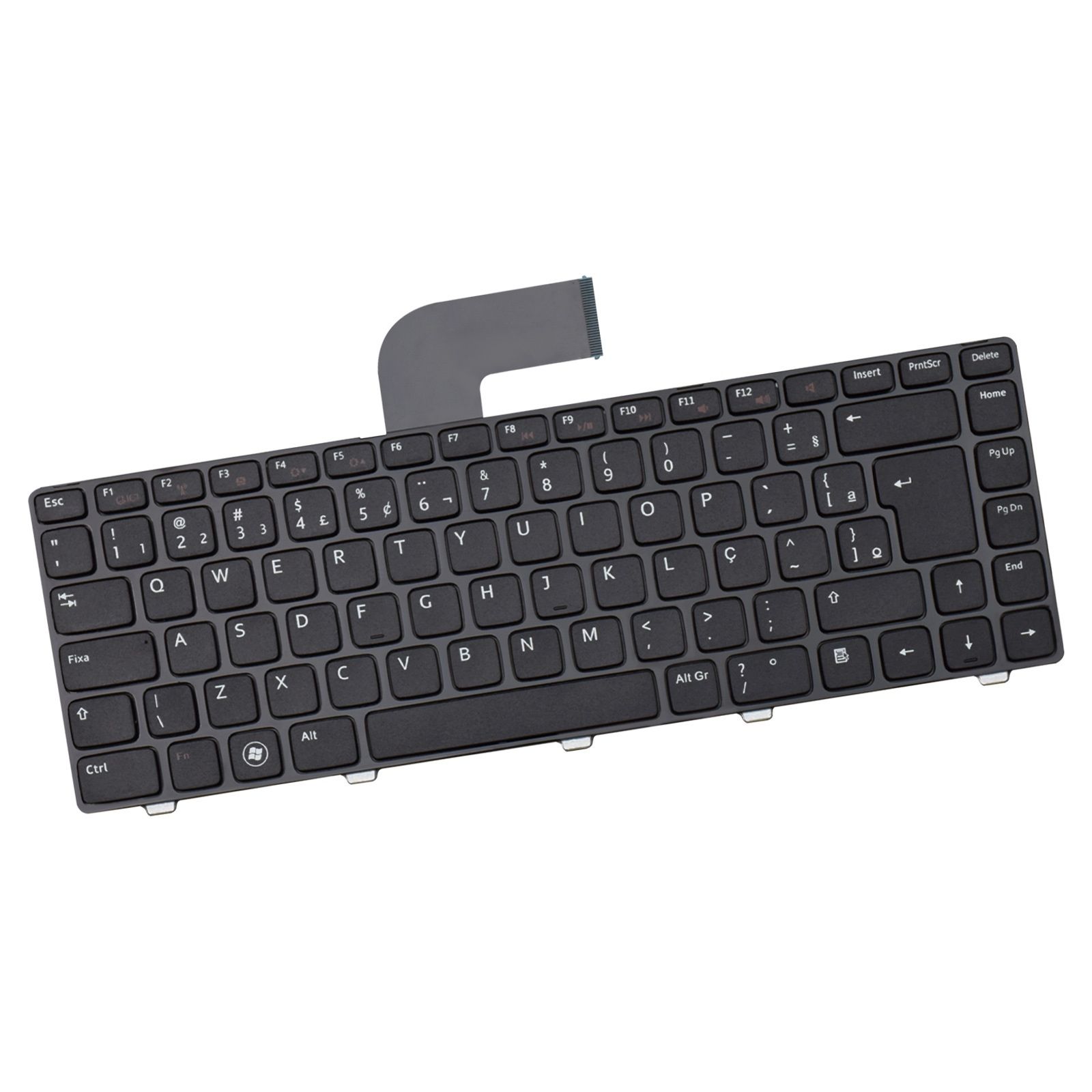 Teclado para Notebook Dell Inspiron 5420, ABNT2 Preto, possui teclas confortáveis e 12 meses de garantia.