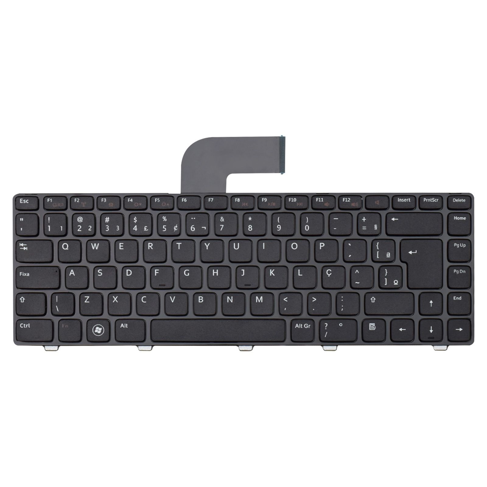 Teclado para Notebook Dell Vostro P19G, ABNT2 Preto, possui teclas confortáveis e 12 meses de garantia.