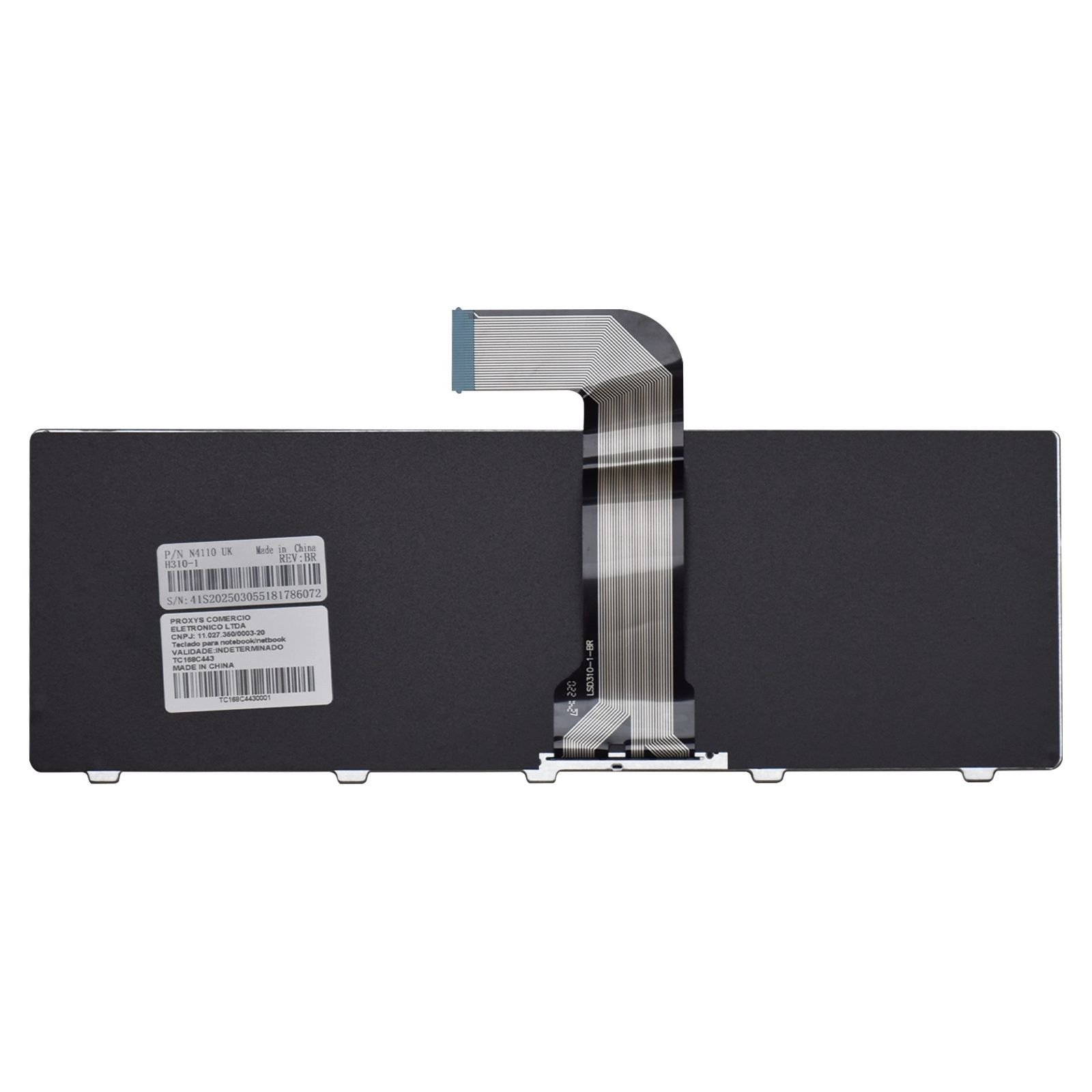 Teclado para Notebook Dell Part Number AEV08604110, ABNT2 Preto, possui teclas confortáveis e 12 meses de garantia.