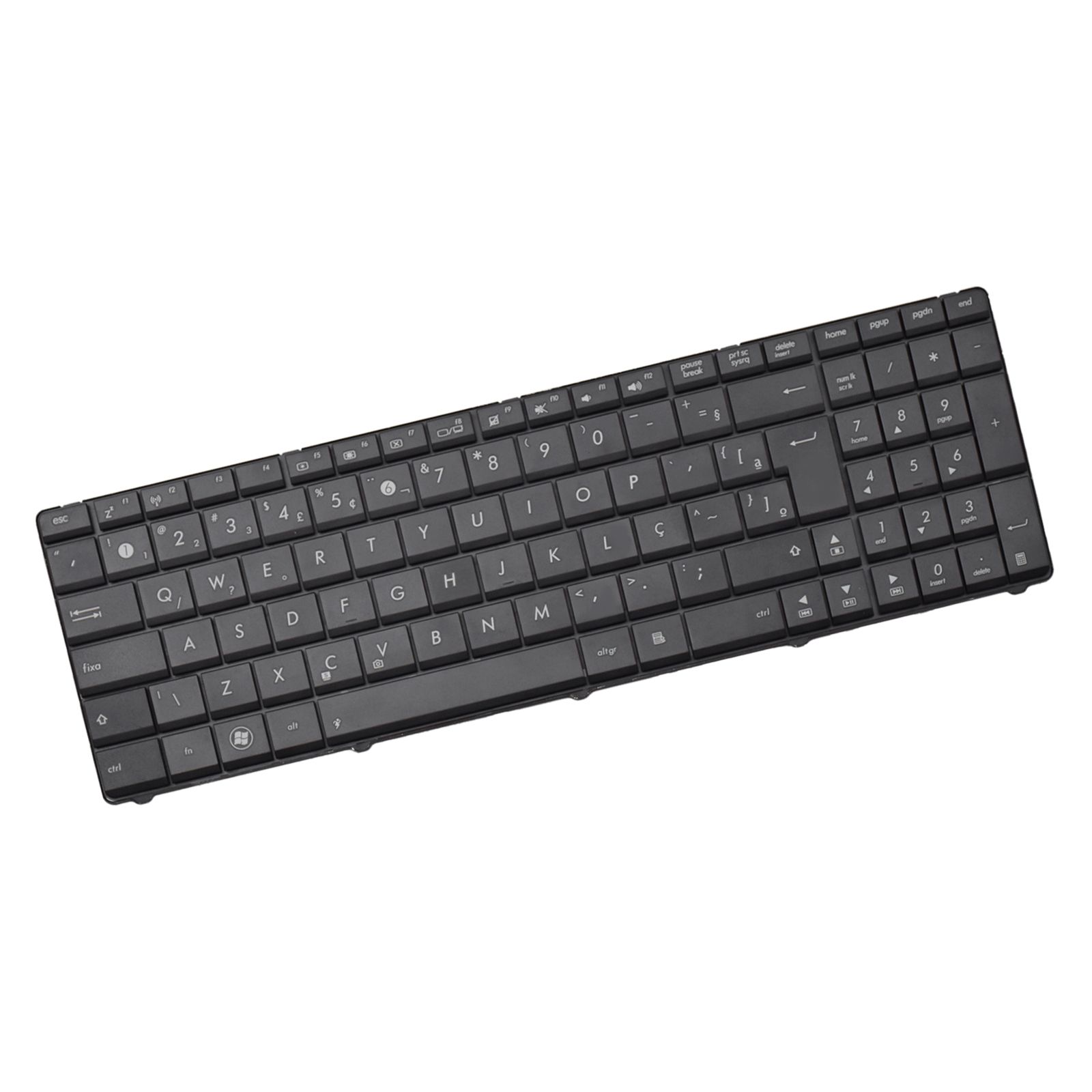 Teclado para Notebook Asus Part Number 04GN0-FNJP03, ABNT2 Preto, possui teclas confortáveis e 12 meses de garantia.