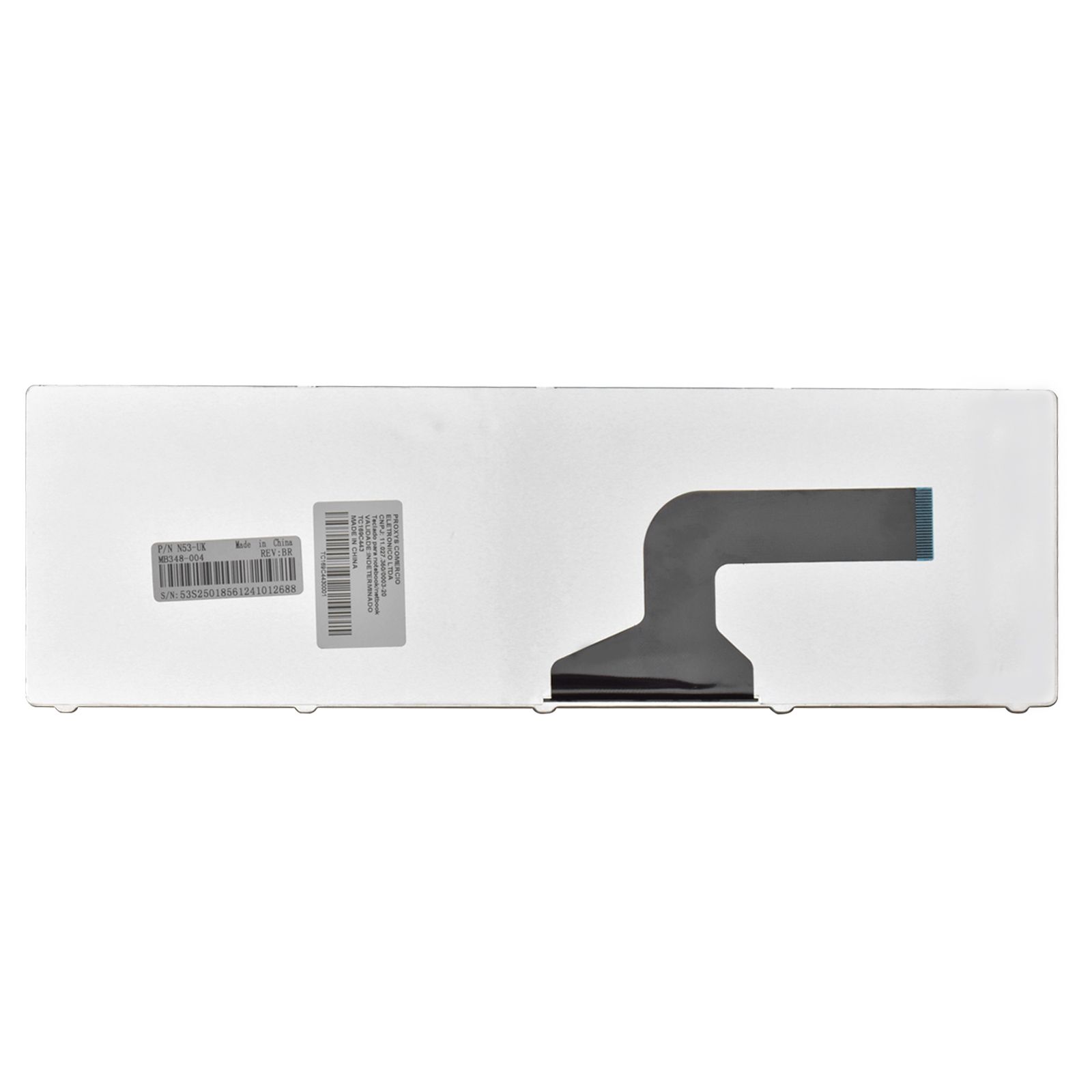 Teclado para Notebook Asus N Series N53J, ABNT2 Preto, possui teclas confortáveis e 12 meses de garantia.