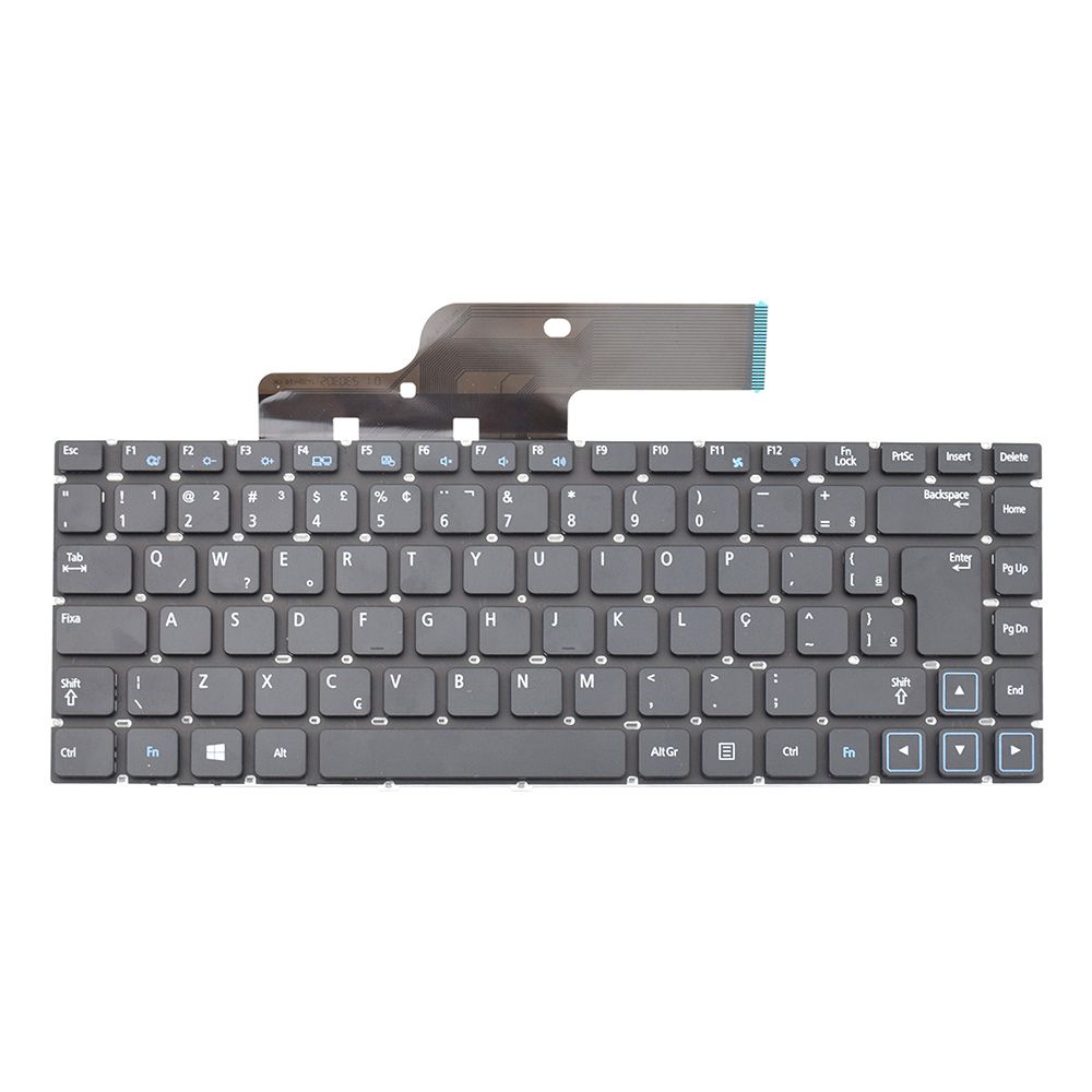 Teclado para Notebook Samsung Np Series NP300E4A-B02JM, ABNT2 Preto, possui teclas confortáveis e 12 meses de garantia.