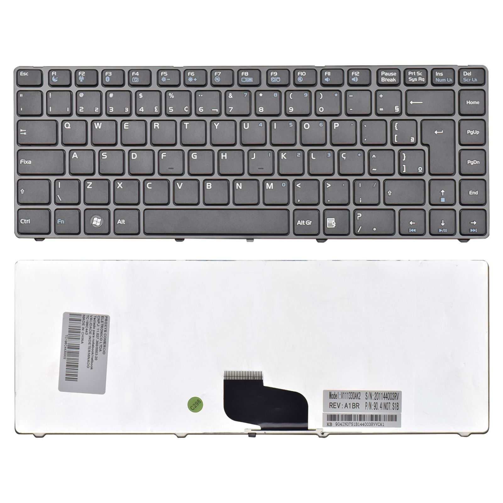 Teclado para Notebook Semp Toshiba STI is1442 is-1442 is 1442, ABNT2 Preto, possui teclas confortáveis e 12 meses de garantia.