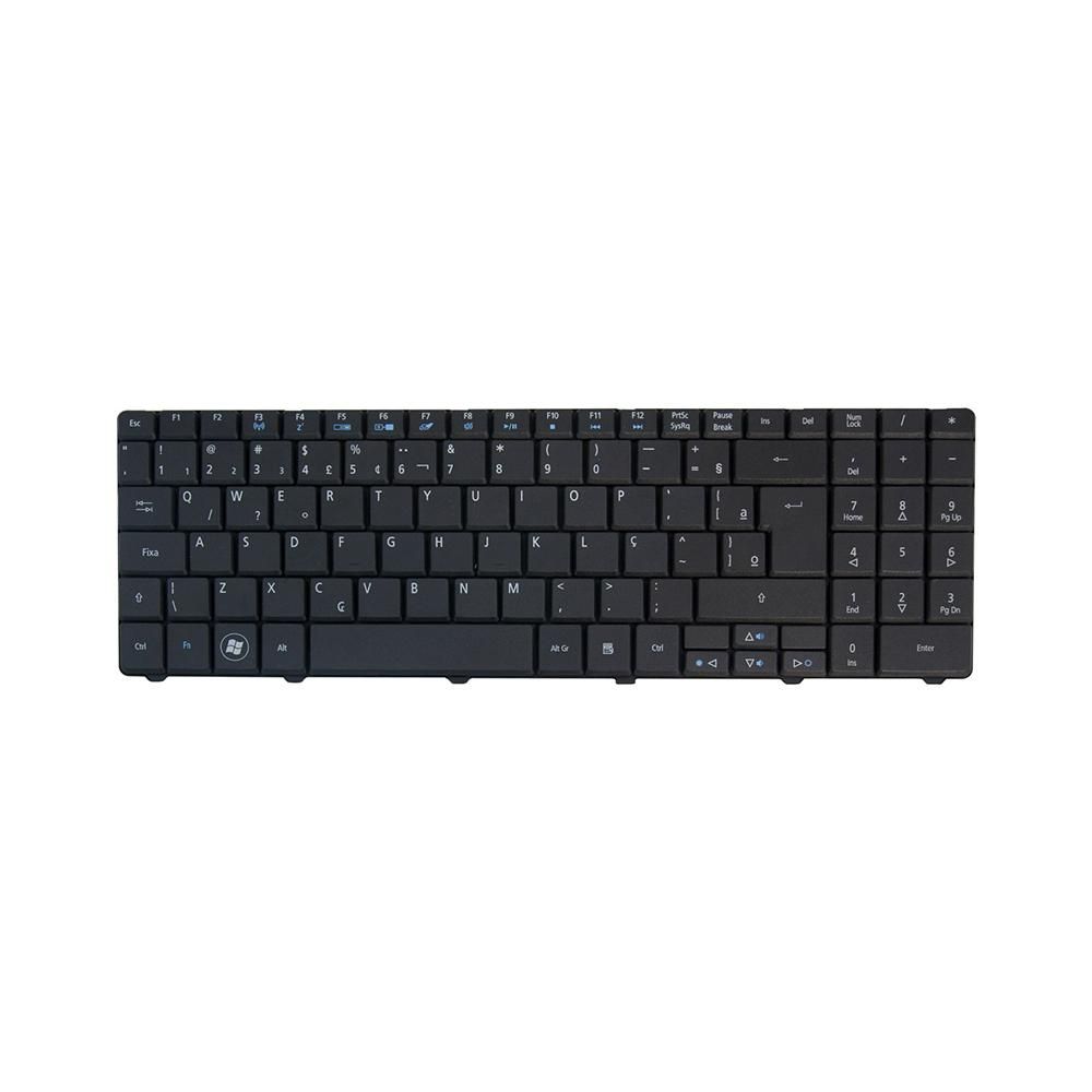 Teclado para Notebook Acer Aspire 5532, ABNT2 - UK Style Preto, possui teclas confortáveis e 12 meses de garantia.