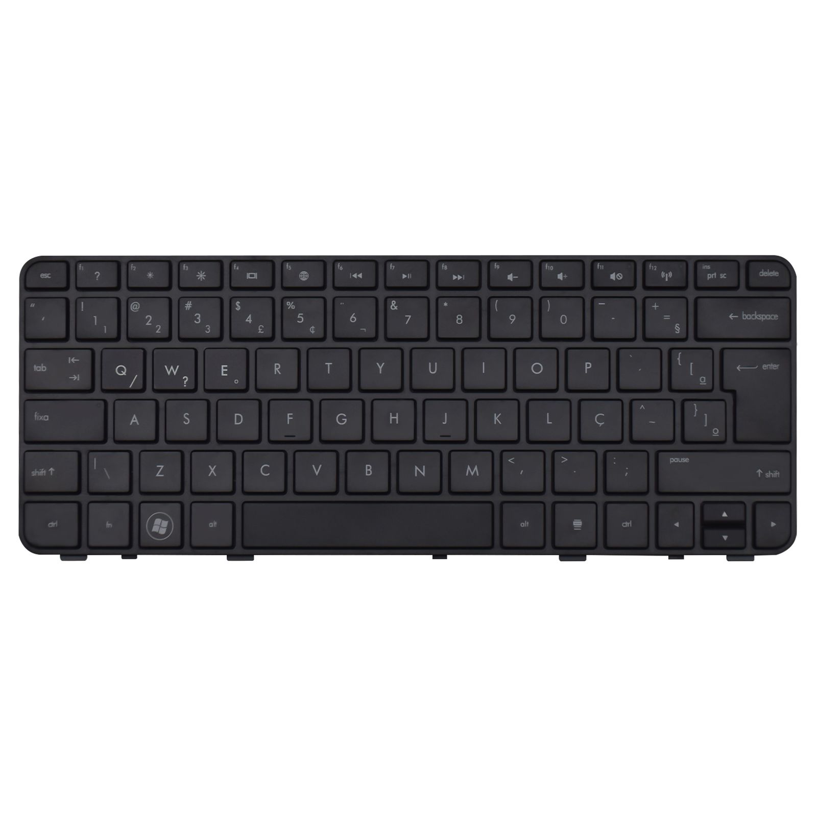 Teclado para Notebook Hp Pavilion com padrão ABNT2 Preto possui teclas confortáveis com Ç e 12 meses de garantia