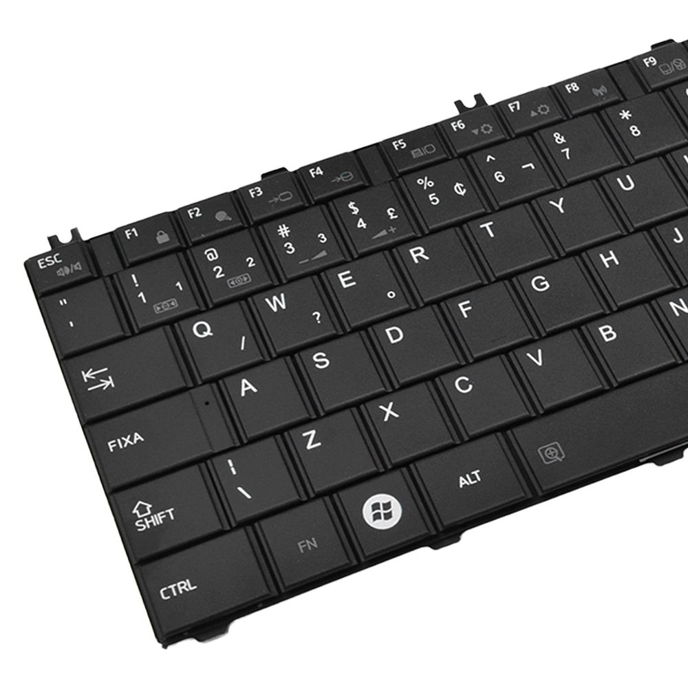 Teclado para Notebook Toshiba Satellite C660, ABNT2 Preto, possui teclas confortáveis e 12 meses de garantia.
