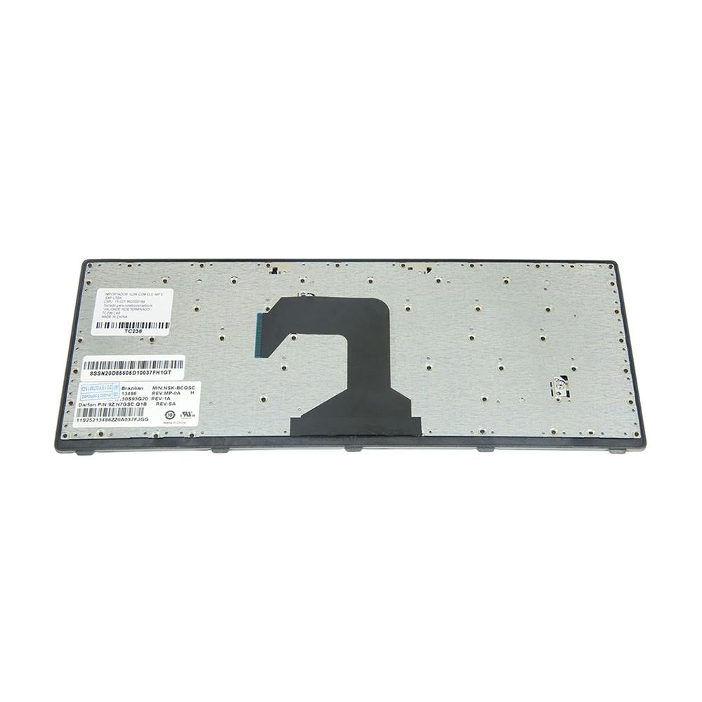 Teclado para Notebook Lenovo Ideapad S400 59339693, ABNT2 Preto, possui teclas confortáveis e 12 meses de garantia.