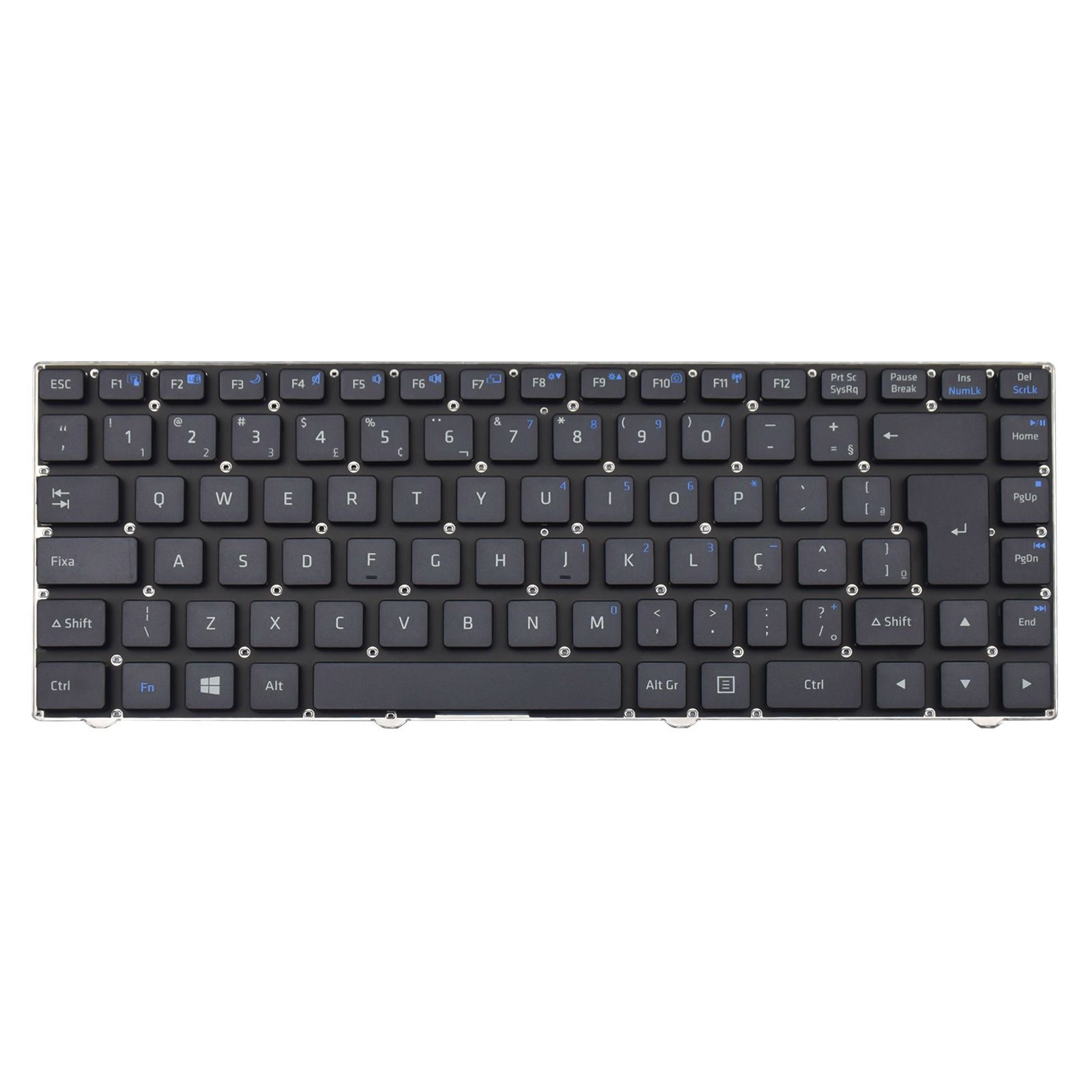 Teclado para Notebook Cce Ultra Thin U25L ABNT2 Preto possui teclas confortáveis e 12 meses de garantia