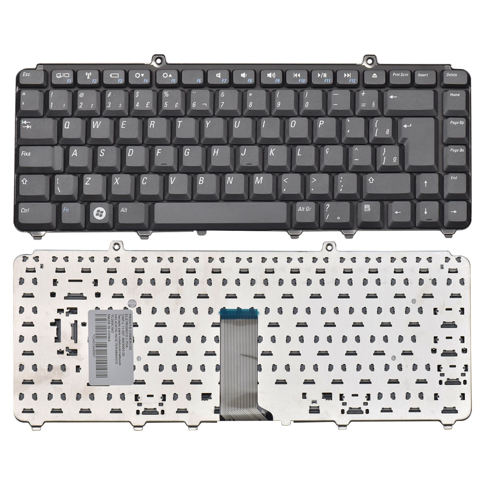 Teclado para Notebook Dell Inspiron 1525 1545 - M1330, ABNT2 - F2 WI-FI Preto, possui teclas confortáveis e 12 meses de garantia.