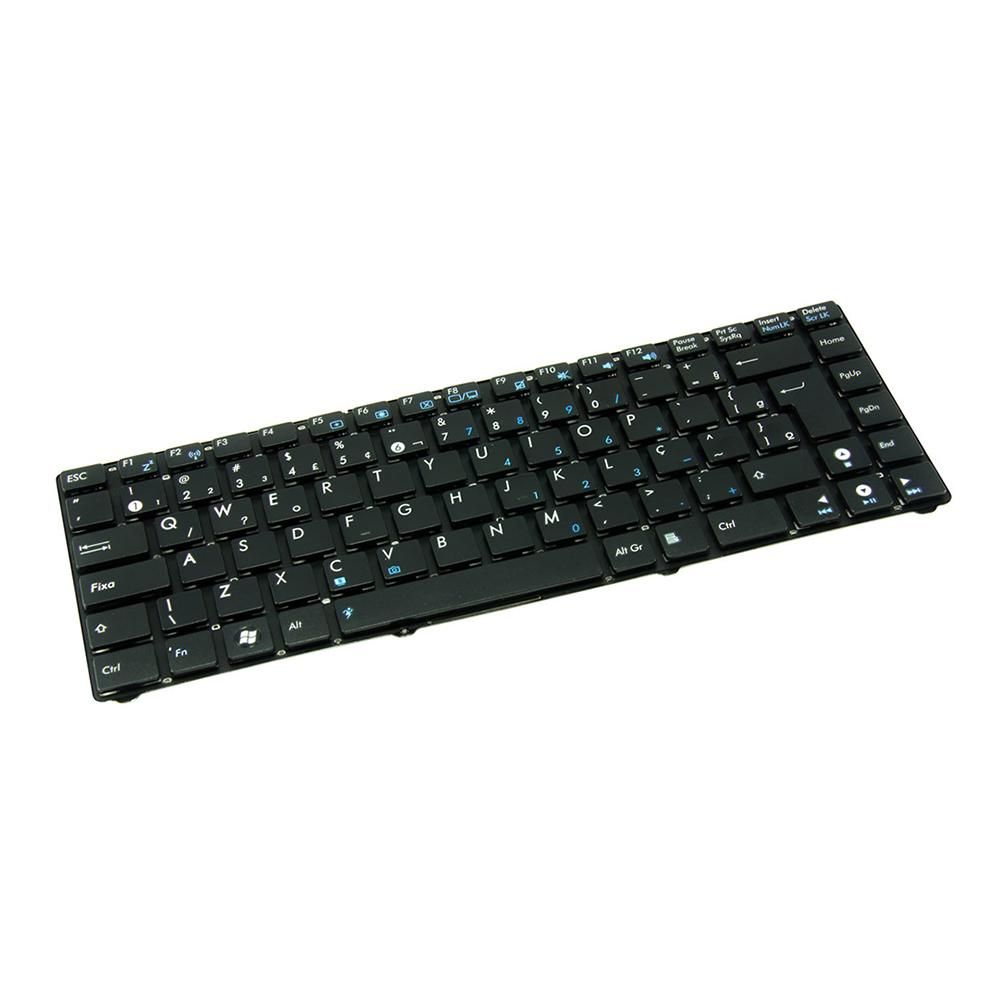 Teclado para Notebook Asus Eee Pc 1201HA, ABNT2 Preto, possui teclas confortáveis e 12 meses de garantia.