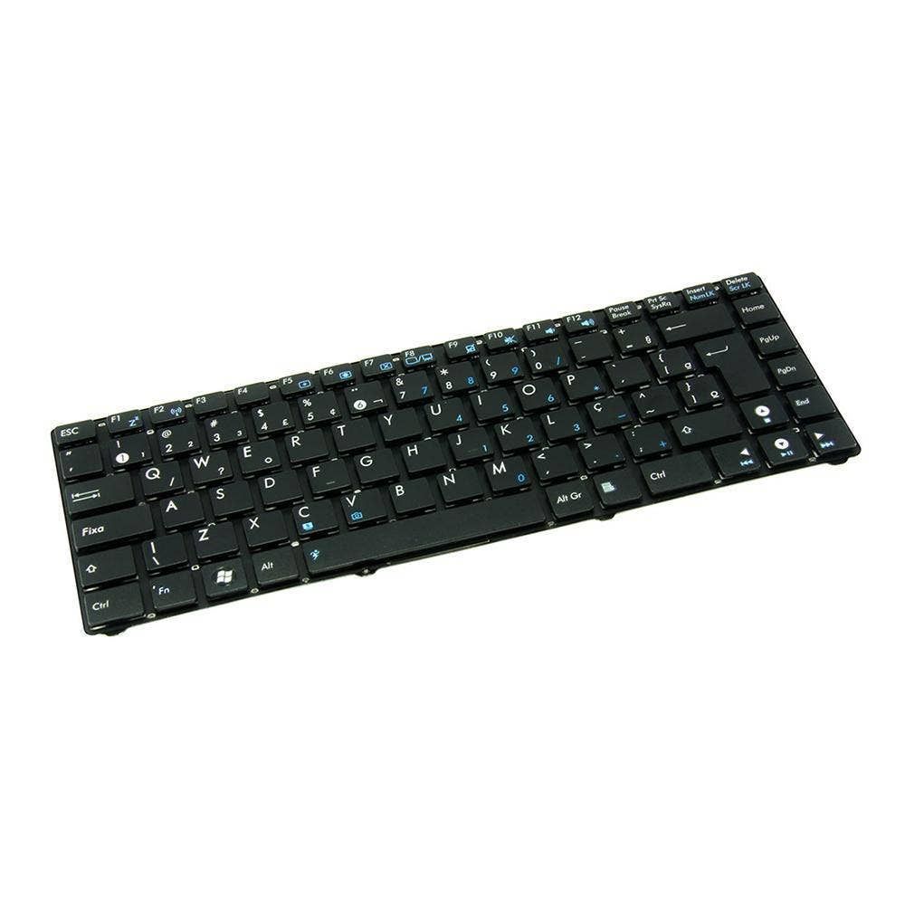 Teclado para Notebook Asus Eee PC 1201PN, ABNT2 Preto, possui teclas confortáveis e 12 meses de garantia.