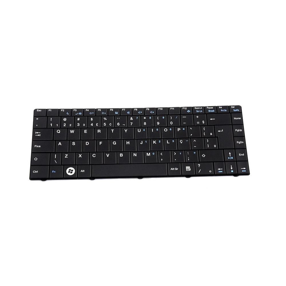 Teclado para Notebook Semp Toshiba AS-1301 PK130GF1A40, ABNT2 Preto, possui teclas confortáveis e 12 meses de garantia.