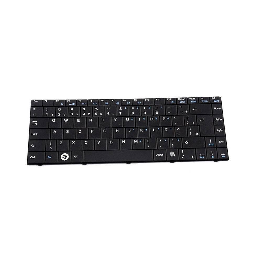 Teclado para Notebook Semp Toshiba STI 1301, ABNT2 Preto, possui teclas confortáveis e 12 meses de garantia.