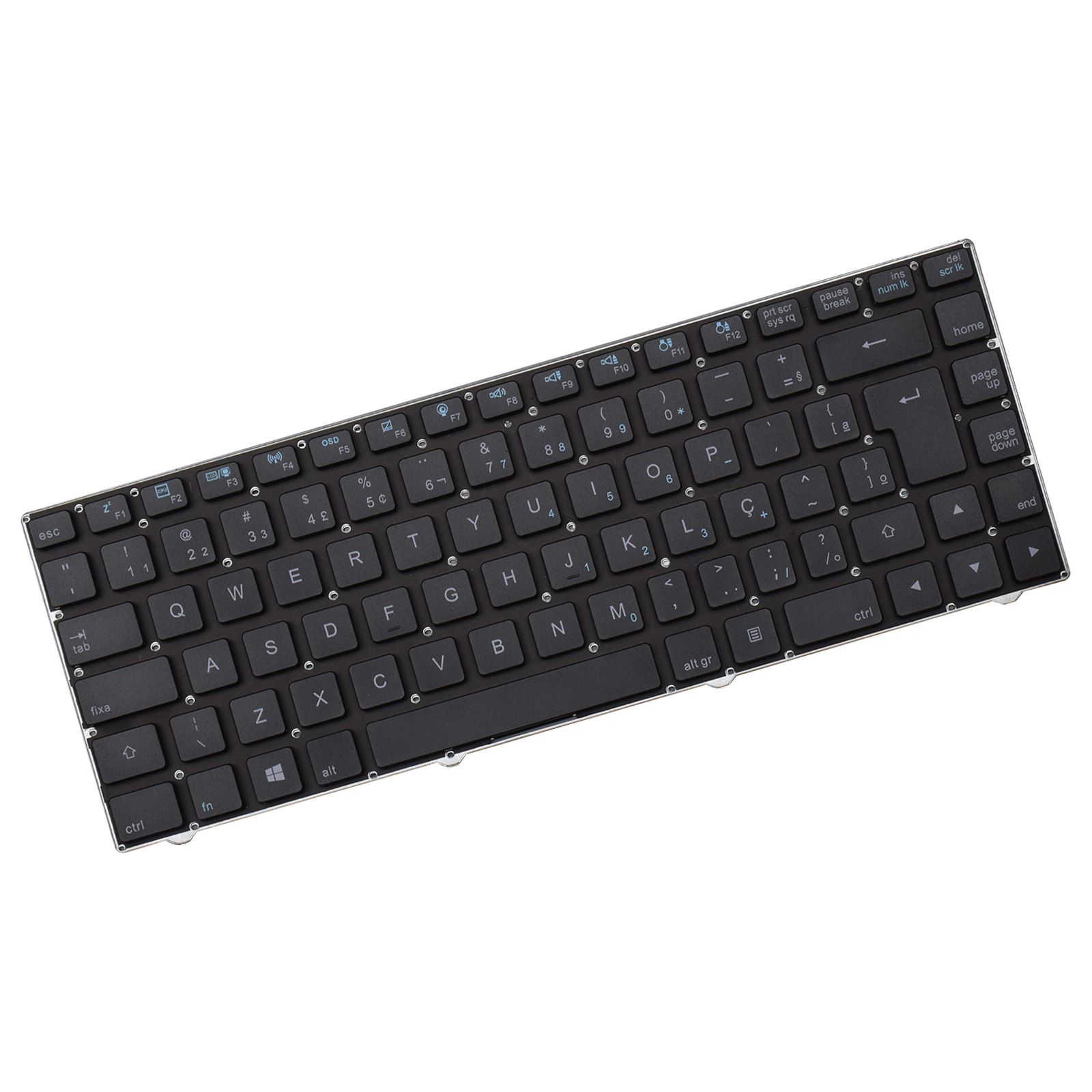Teclado para Notebook CCE Win X30S, ABNT2 Preto, possui teclas confortáveis e 12 meses de garantia.