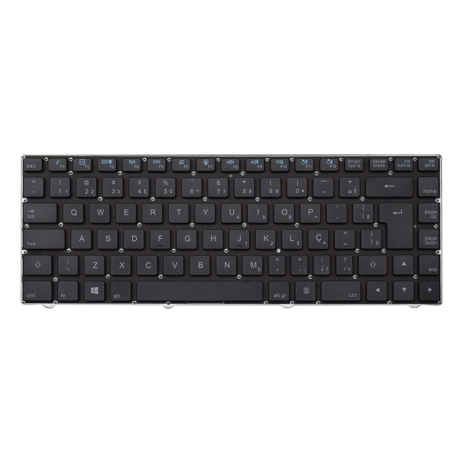 Teclado para Notebook Positivo Stilo XR2998, ABNT2 Preto, possui teclas confortáveis e 12 meses de garantia.