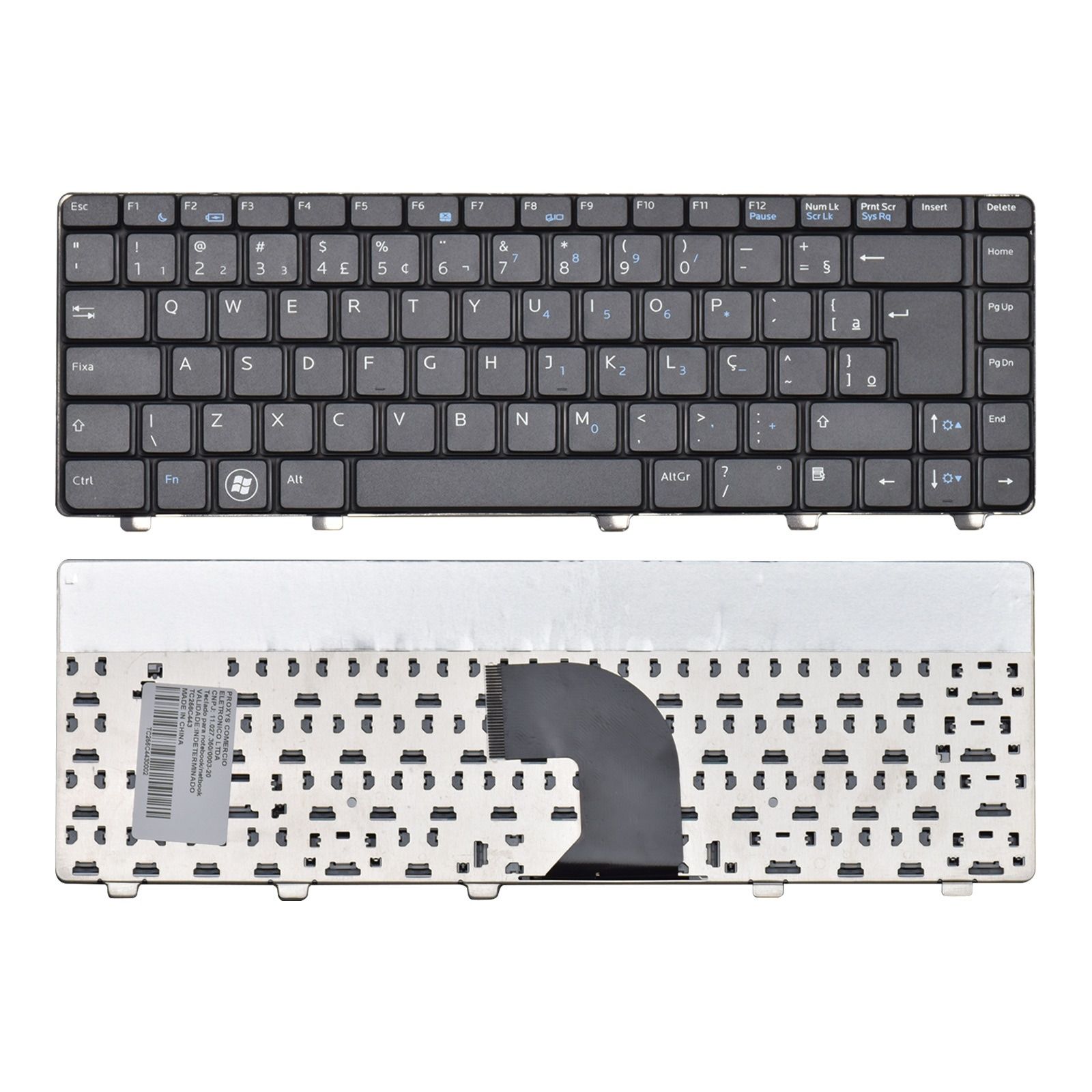 Teclado para Notebook Dell Vostro 3700, ABNT2 Preto, possui teclas confortáveis e 12 meses de garantia.
