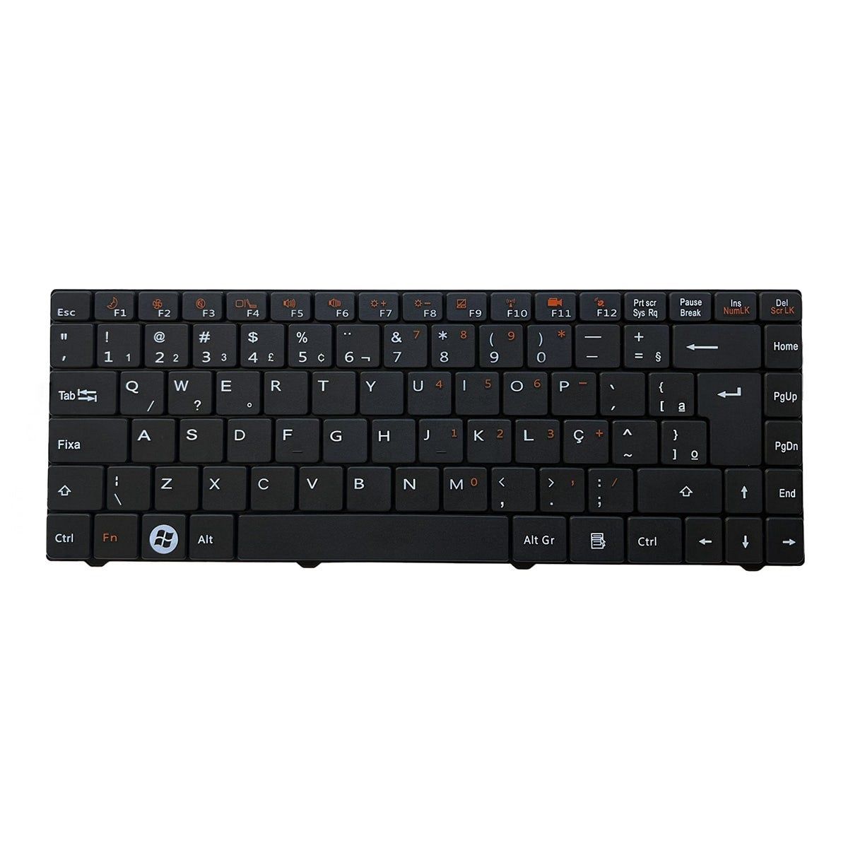 Teclado para Notebook Positivo Aureum 3G 4500, ABNT2 Preto, possui teclas confortáveis e 12 meses de garantia.