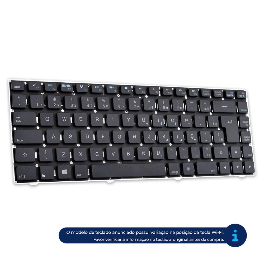 Teclado para Notebook HP Compaq CQ23-CQ-23, ABNT2 Preto, possui teclas confortáveis e 12 meses de garantia.