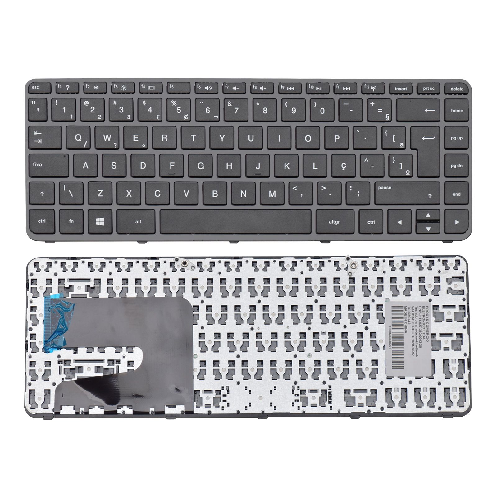 Teclado para Notebook Hp Pavilion 14-N030BR Com Moldura