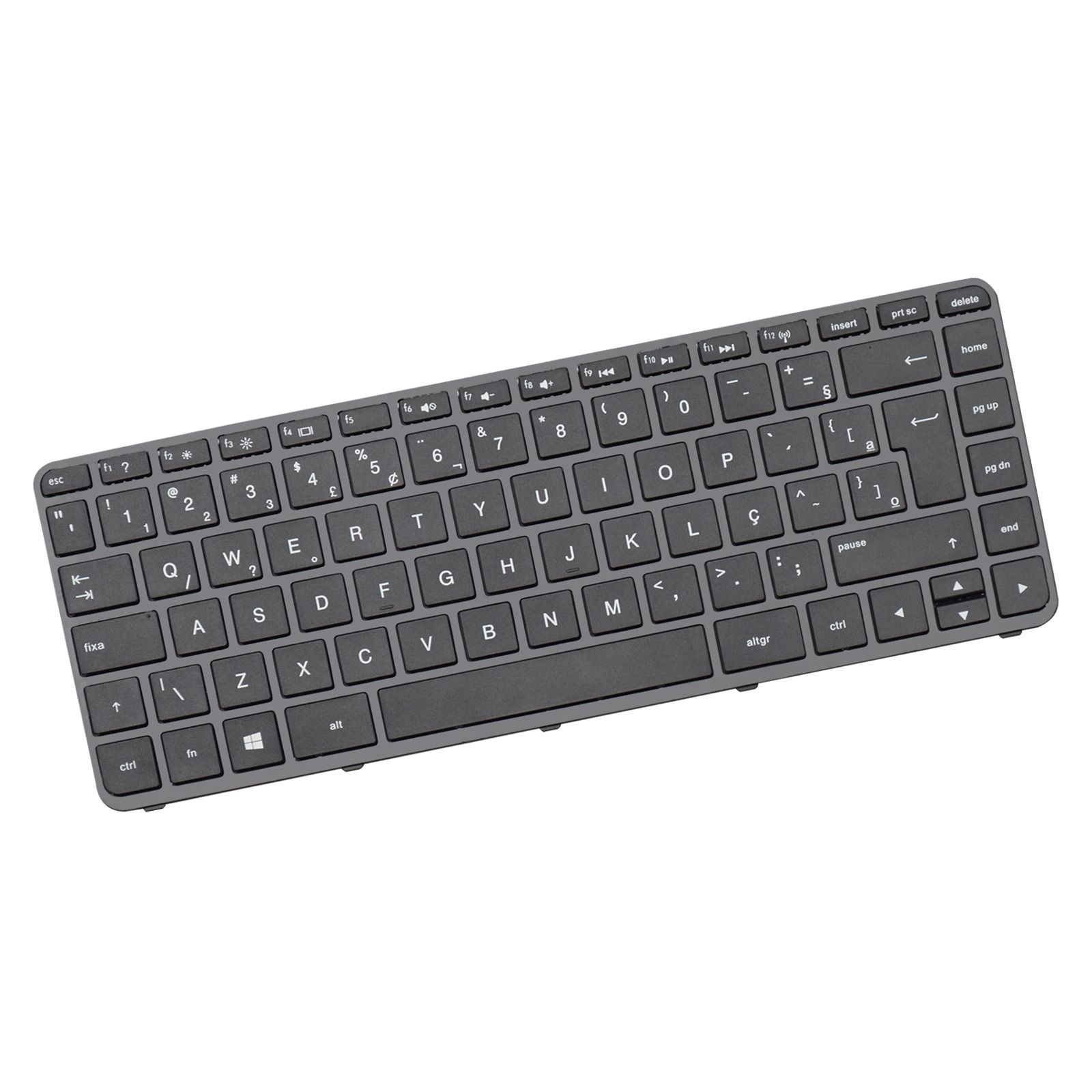 Teclado para Notebook Hp Pavilion 14-R051BR Com Moldura ABNT2 - UK Style Preto