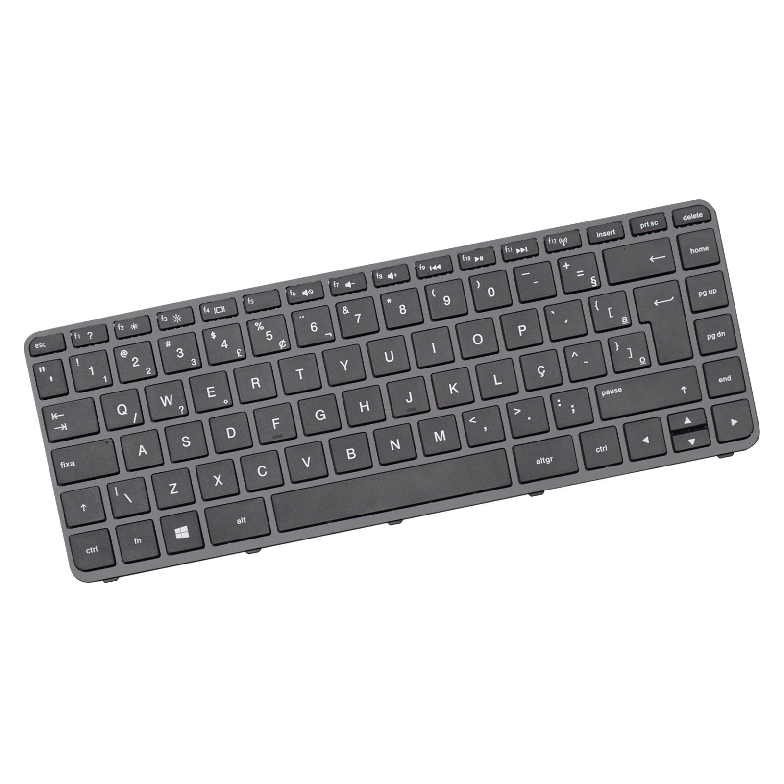 Teclado para Notebook Hp 14-D028BR, ABNT2 - UK Style Preto, possui teclas confortáveis e 12 meses de garantia.