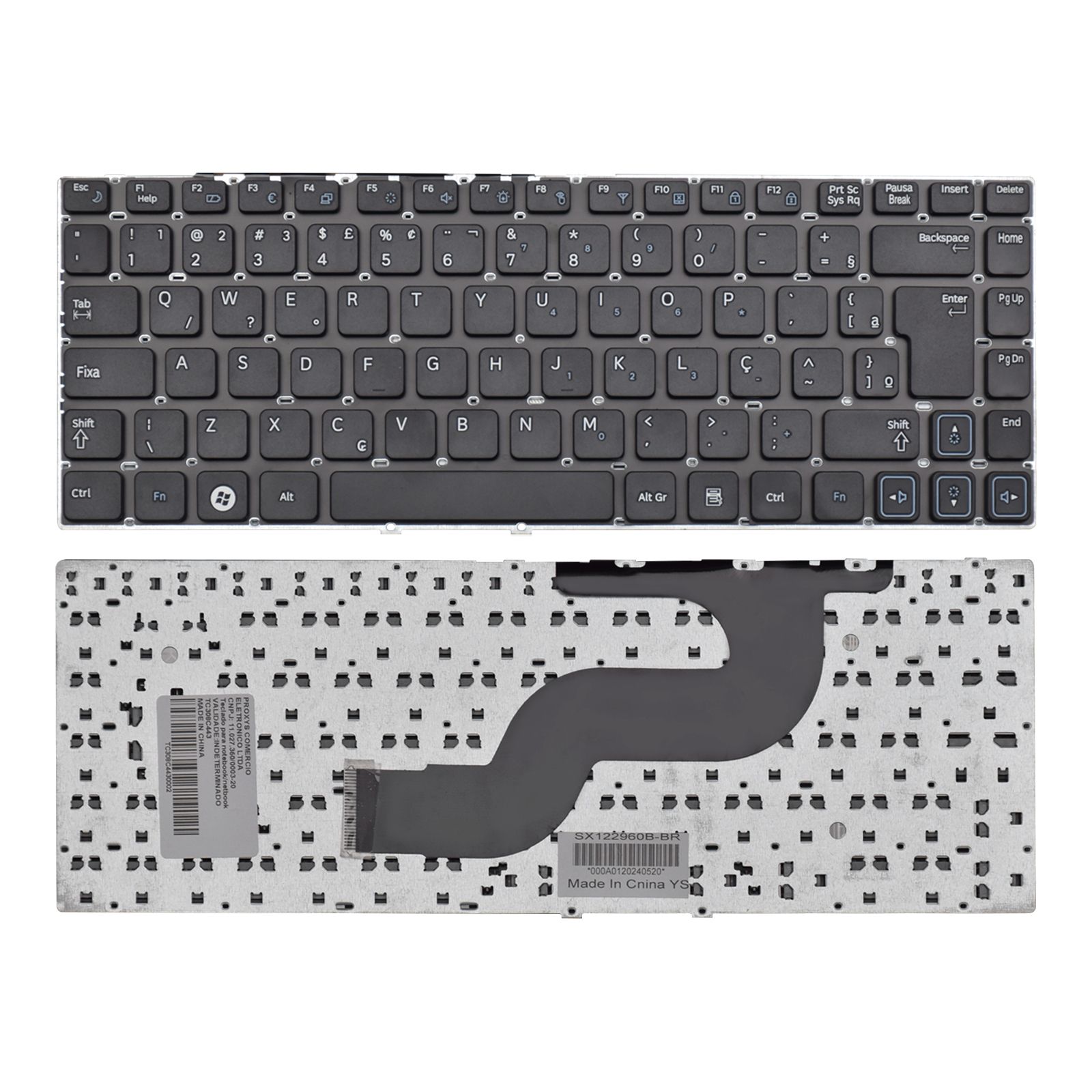 Teclado para Notebook Samsung Np Series NP-RV415-CD1BR ABNT2 Preto