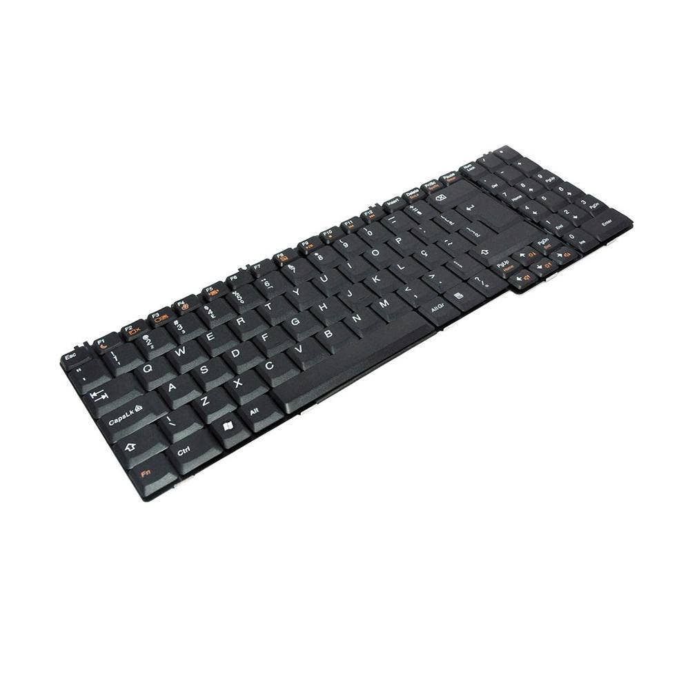 Teclado para Notebook Lenovo Part Number V-105120A, ABNT2 Preto, possui teclas confortáveis e 12 meses de garantia.