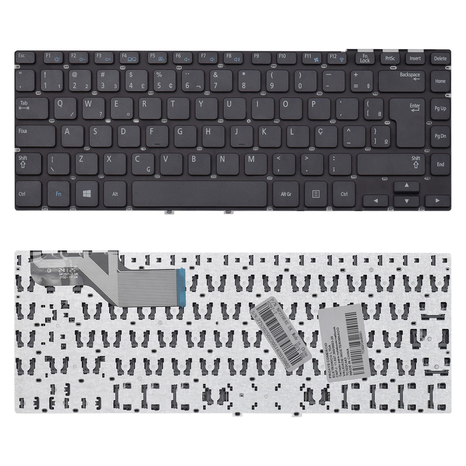 Teclado para Notebook Samsung Ativ Book NP270E4E-KD4BR Preto