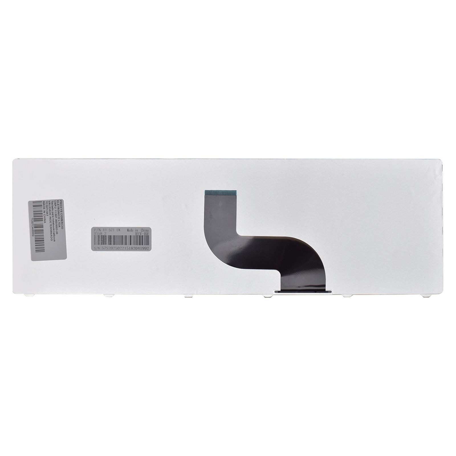 Teclado para Notebook Acer Part Number NSK-AUF1B, ABNT2 Preto, possui teclas confortáveis e 12 meses de garantia.