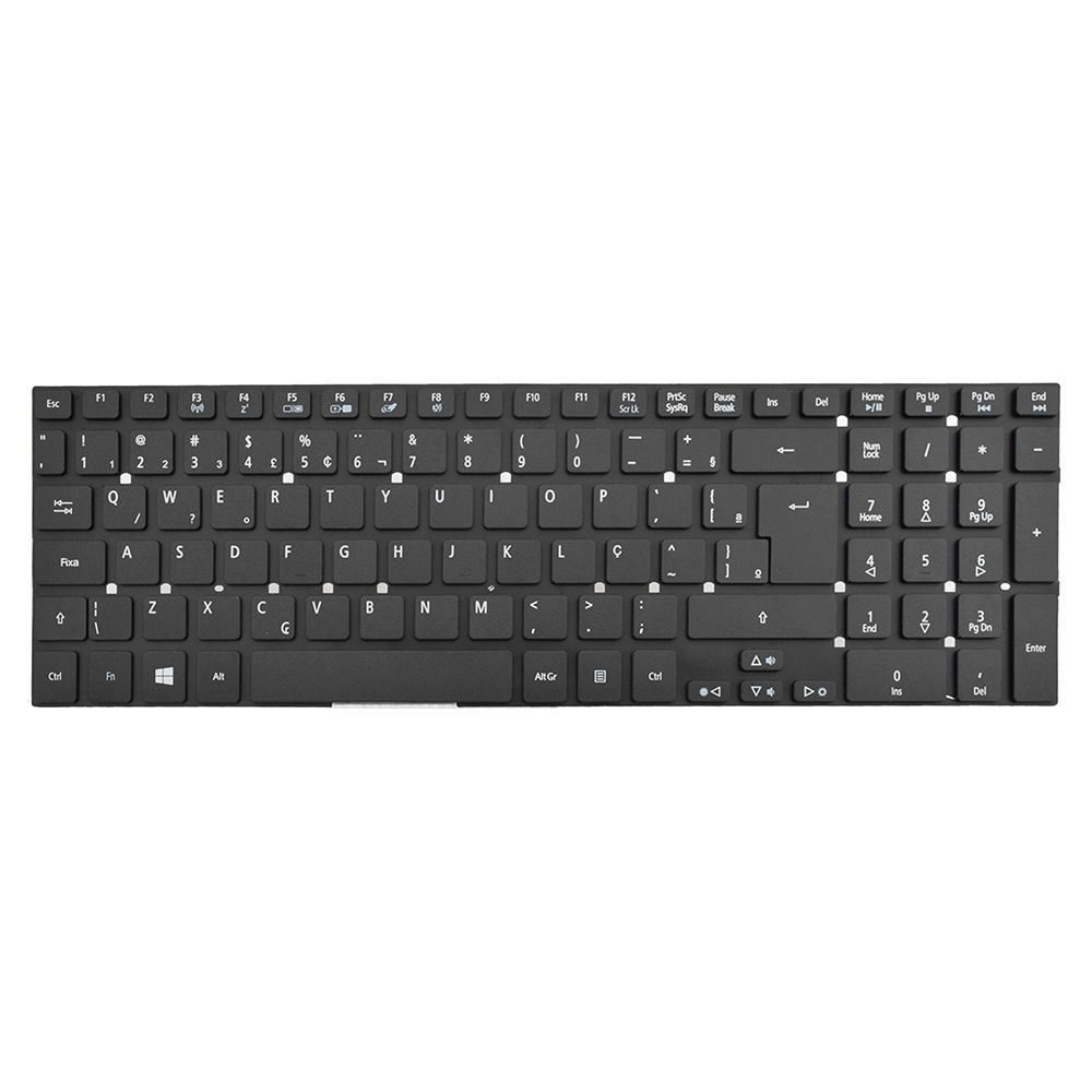 Teclado para Notebook Acer Aspire E1-572, ABNT2 Preto, possui teclas confortáveis e 12 meses de garantia.