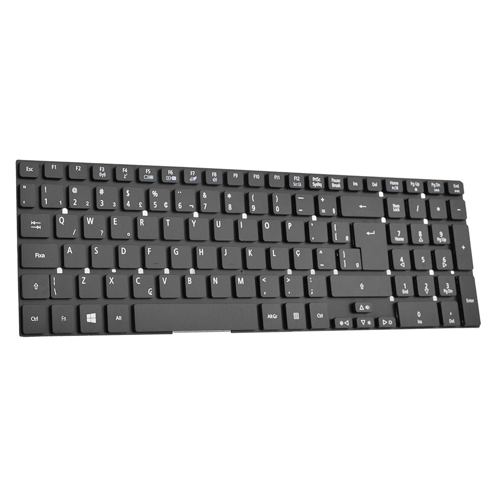 Teclado para Notebook Acer Aspire E1-532P, ABNT2 Preto, possui teclas confortáveis e 12 meses de garantia.