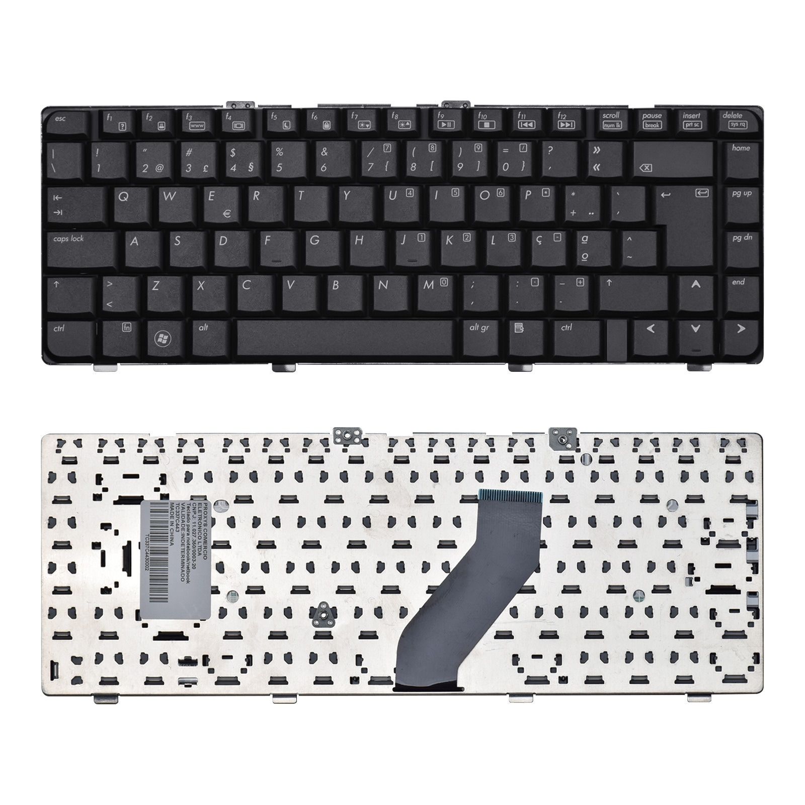 Teclado para Notebook HP Pavilion dv6750br-750BR, Português Portugal Preto, possui teclas confortáveis e 12 meses de garantia.