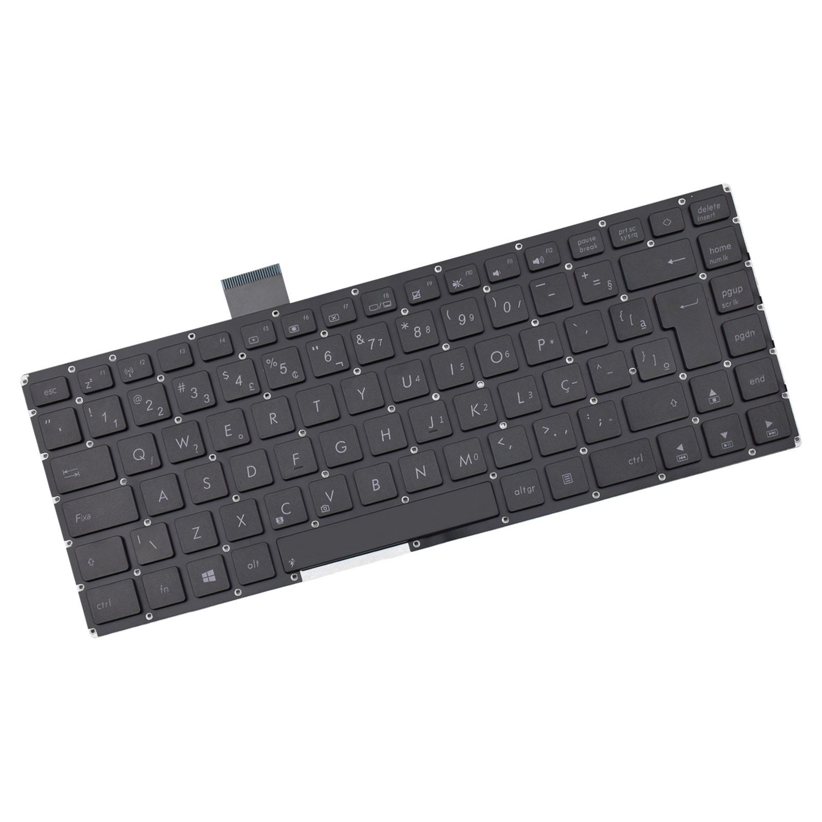 Teclado para Notebook Asus VivoBook S400C, ABNT2 Preto, possui teclas confortáveis e 12 meses de garantia.