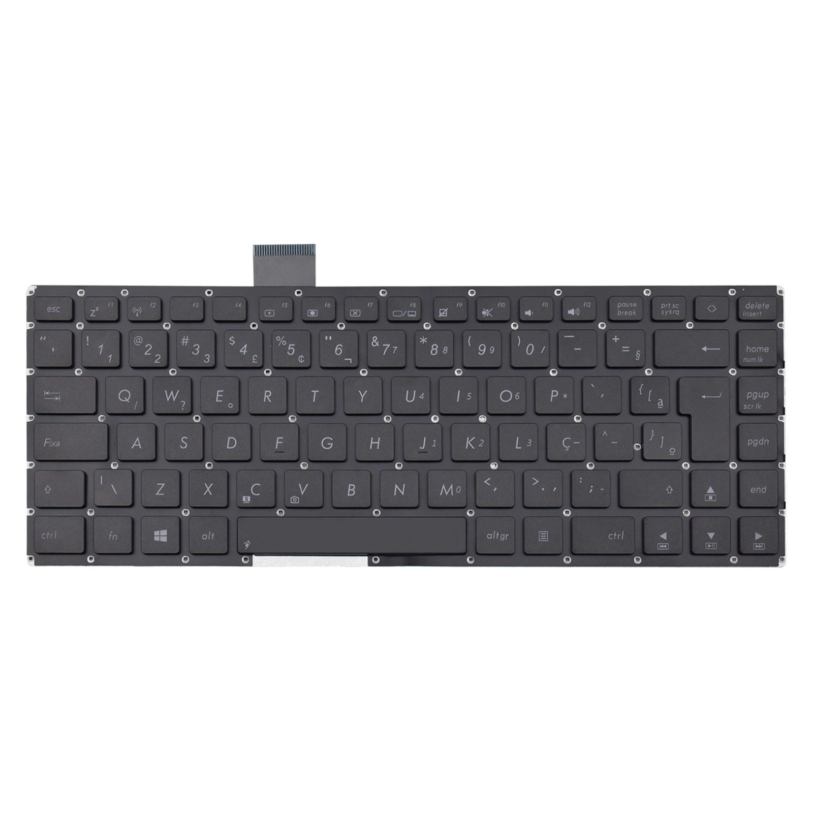 Teclado para Notebook Asus K Series K46CB, ABNT2 Preto, possui teclas confortáveis e 12 meses de garantia.