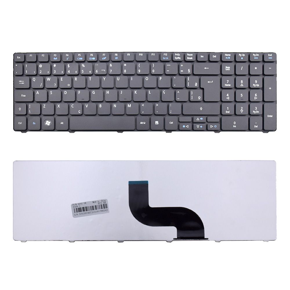 Teclado para Notebook Acer Aspire 5552 ABNT2 - F3 WI-FI Preto