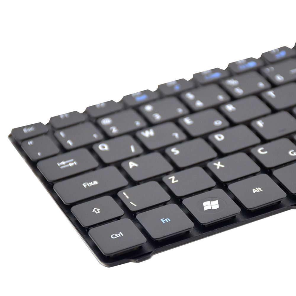 Teclado para Notebook Acer Part Number V104730AS1, ABNT2 - F3 WI-FI Preto, possui teclas confortáveis e 12 meses de garantia.