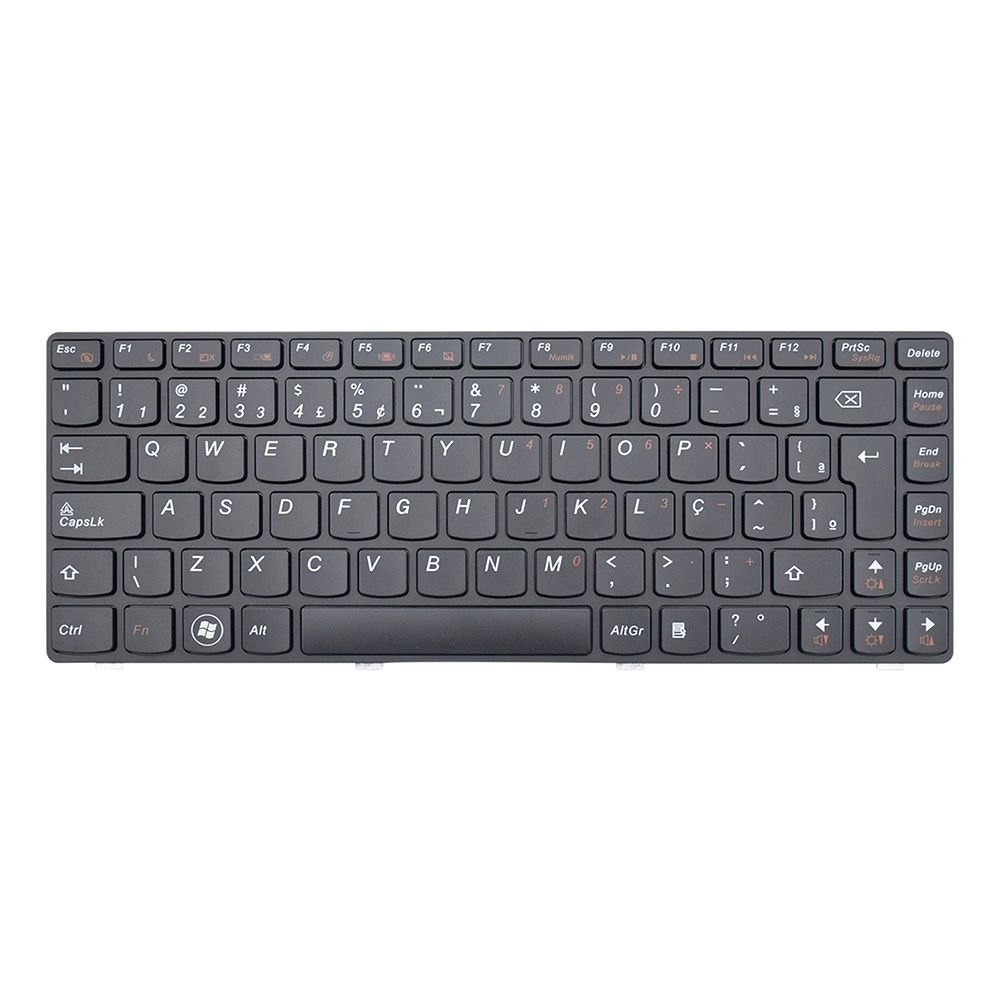 Teclado para Notebook Lenovo G Series G485A, ABNT2 Preto, possui teclas confortáveis e 12 meses de garantia.