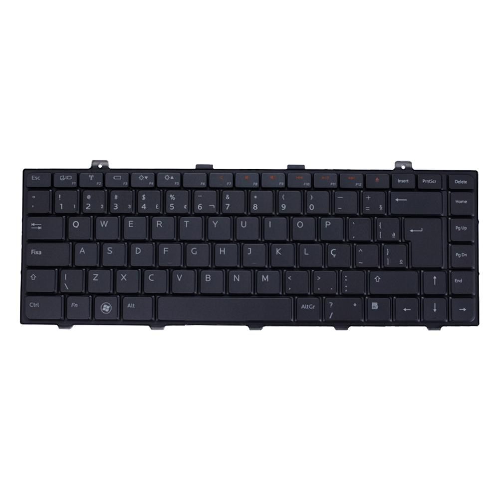 Teclado para Notebook Dell Studio 1455, ABNT2 Preto, possui teclas confortáveis e 12 meses de garantia.