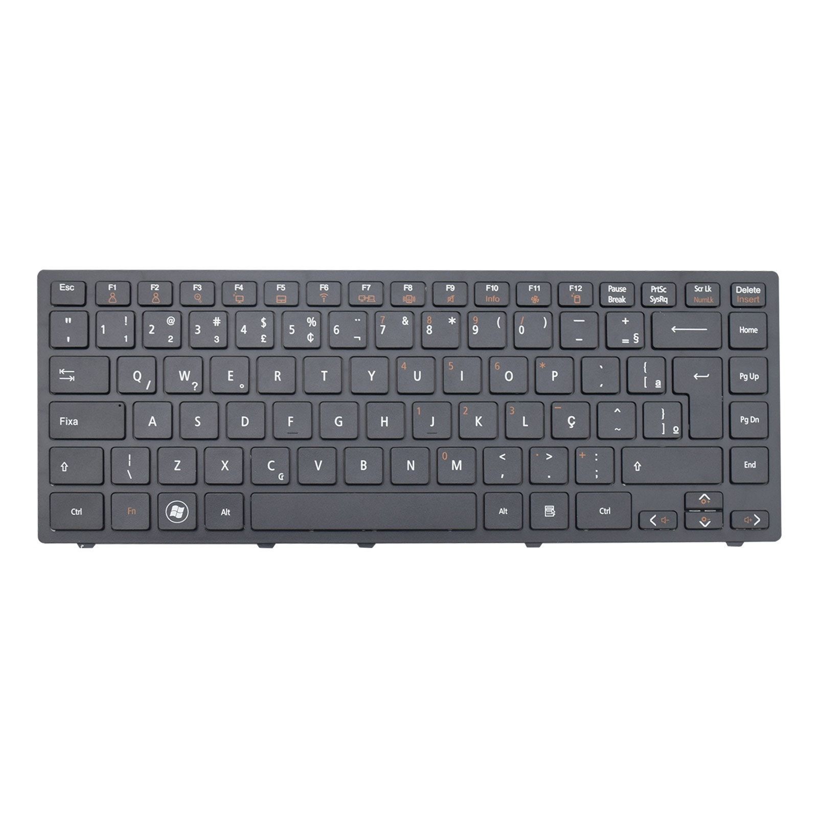 Teclado para Notebook Lg Part Number AELG2601010, ABNT2 Preto, possui teclas confortáveis e 12 meses de garantia.