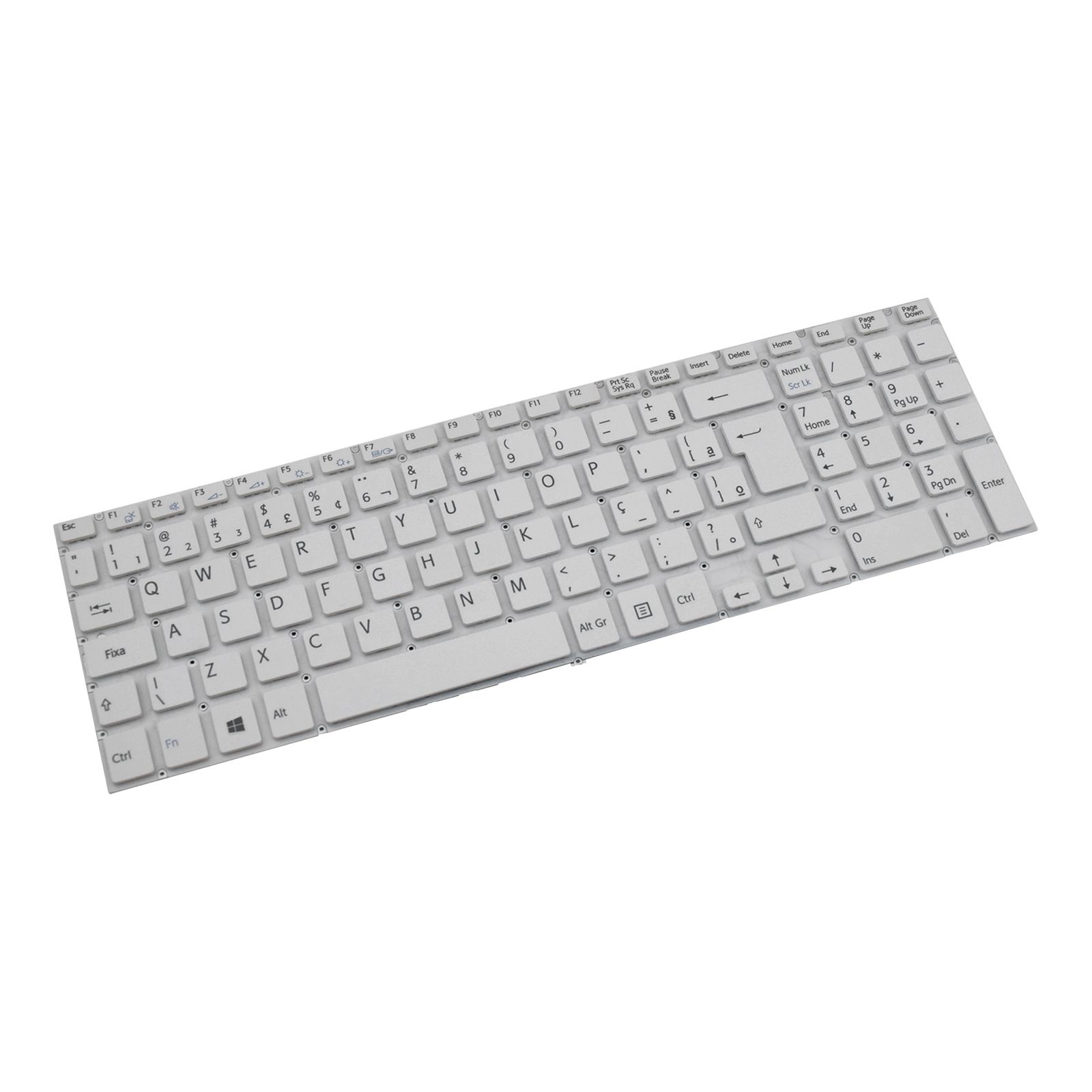 Teclado para Notebook Sony Vaio Part Number 149240081BR, ABNT2 Branco, possui teclas confortáveis e 12 meses de garantia.